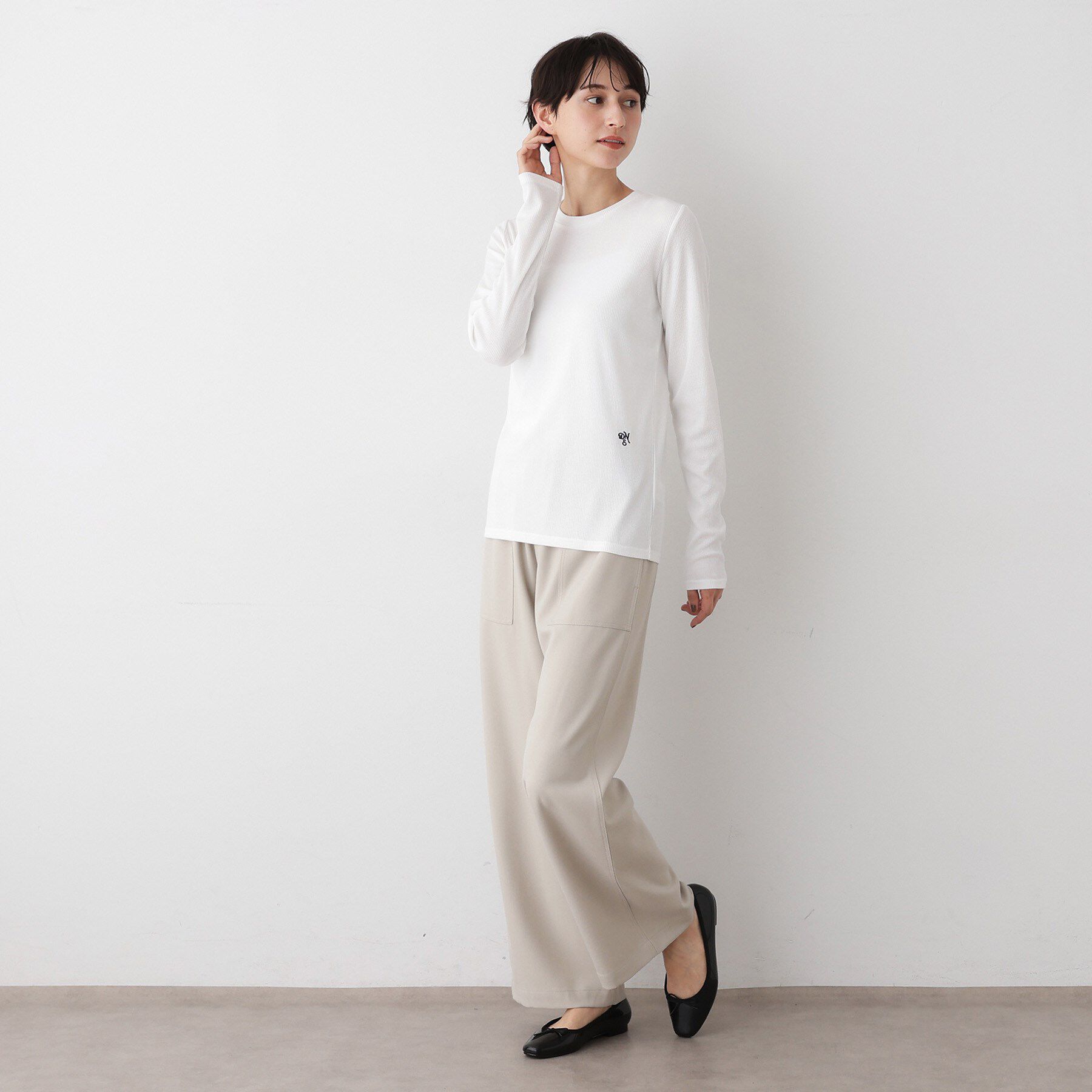 Dessin「【吸湿発熱/抗菌防臭】ジンジャー混クルーネックプルオーバー」|Tシャツ・カットソー|