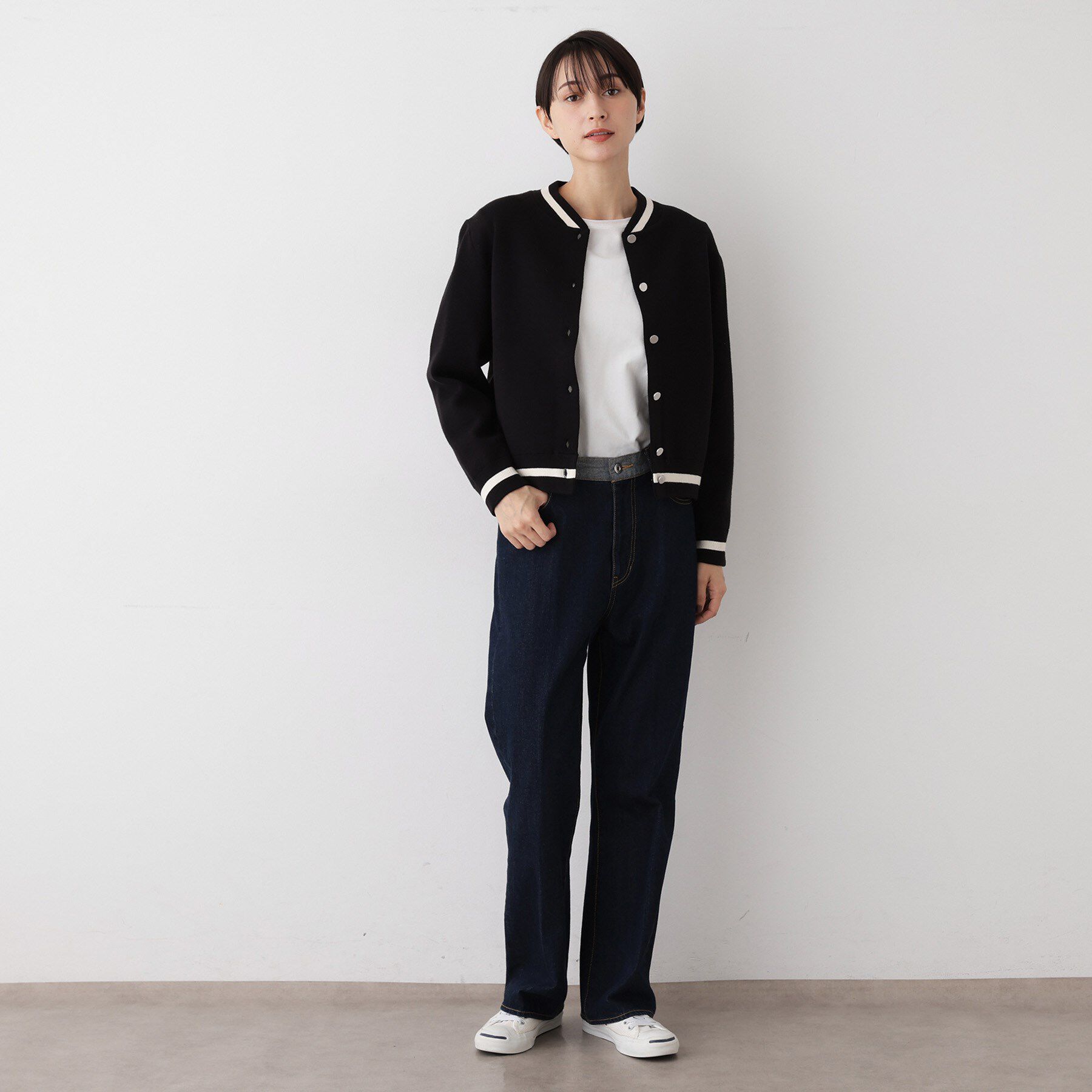 Dessin「【洗える】スタジャンカーディガン」|カーディガン|