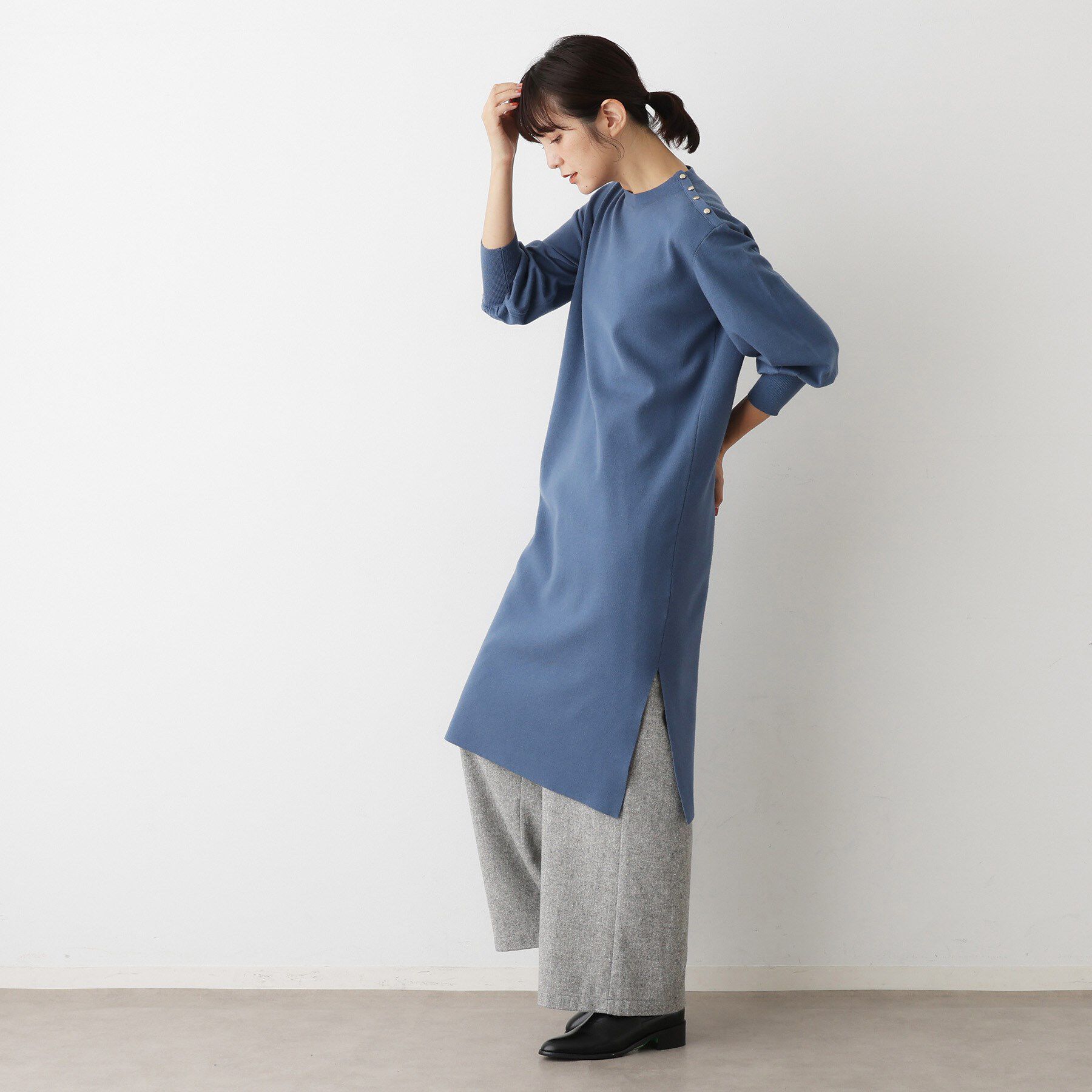 Dessin「【2点セット／洗える】パンツレイヤードワンピース」|ワンピース|