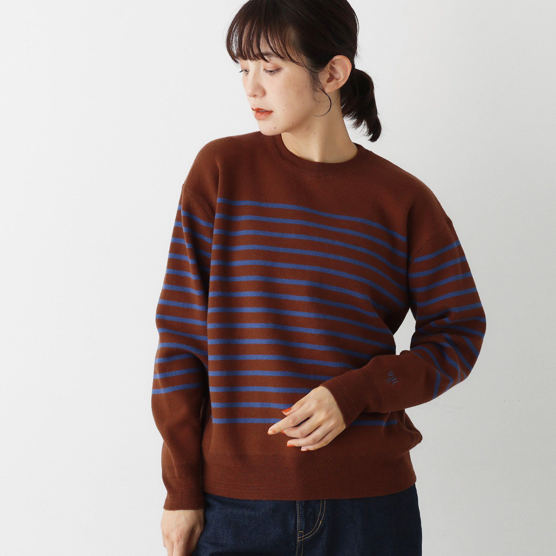 Dessin「【ユニセックス／洗える】コットンカシミヤブレンドセーター」|ニット・セーター|モカブラウン(342