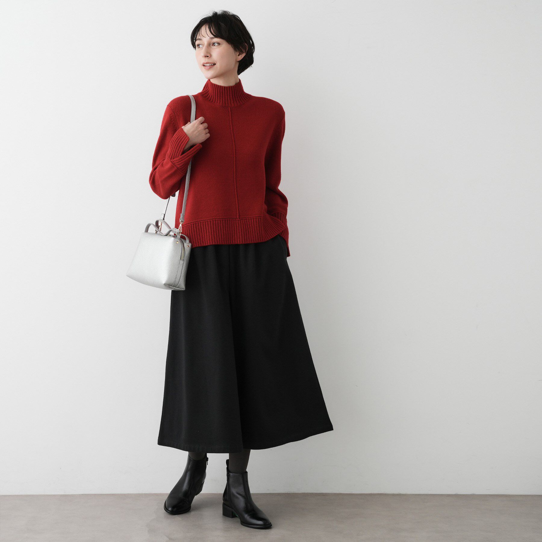 Dessin「【ウエストゴム/洗える】起毛フレアシルエットパンツ」|その他|