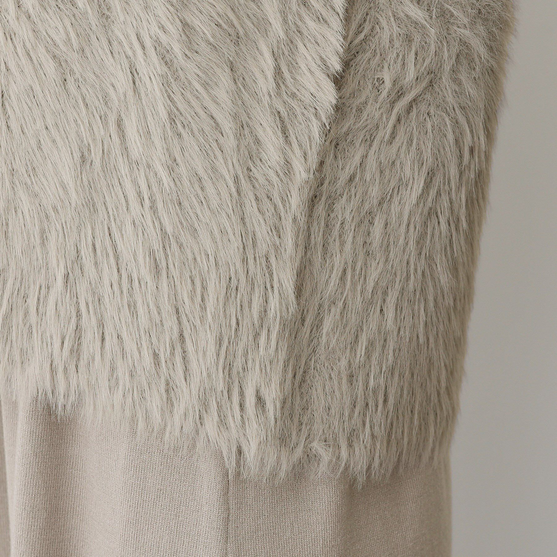 Dessin「【2点セット・洗える】シャギーベストニットワンピース」|スーツ|