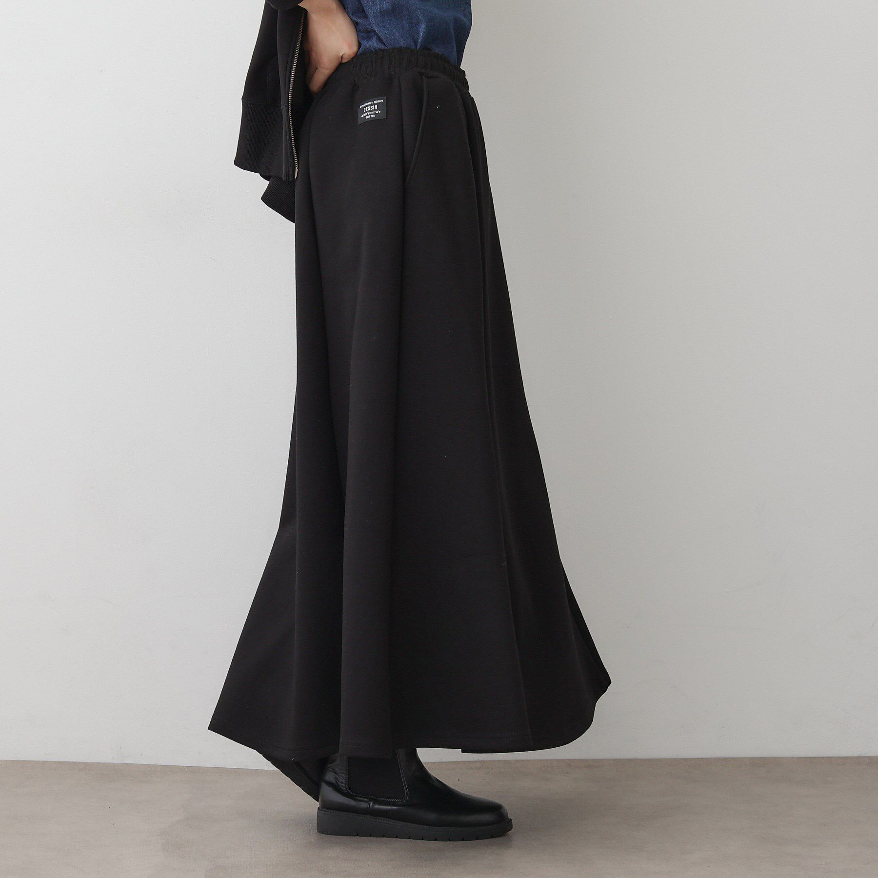 Dessin「【ウエストゴム/洗える】ダンボールコットンフレアスカート」|スカート|