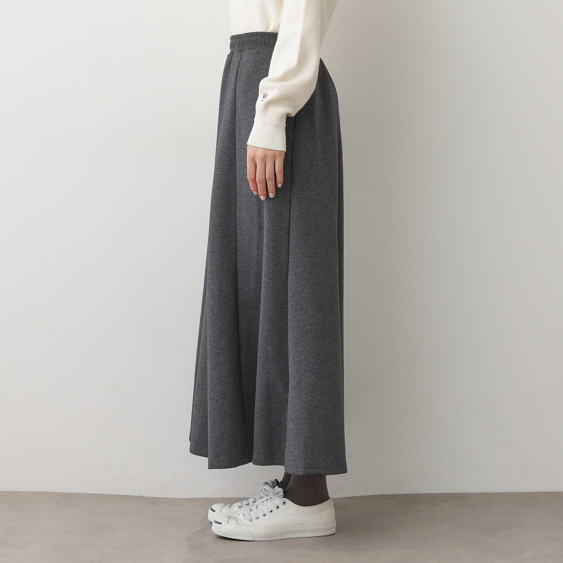 Dessin「【ウエストゴム/洗える】ダンボールコットンフレアスカート」|スカート|