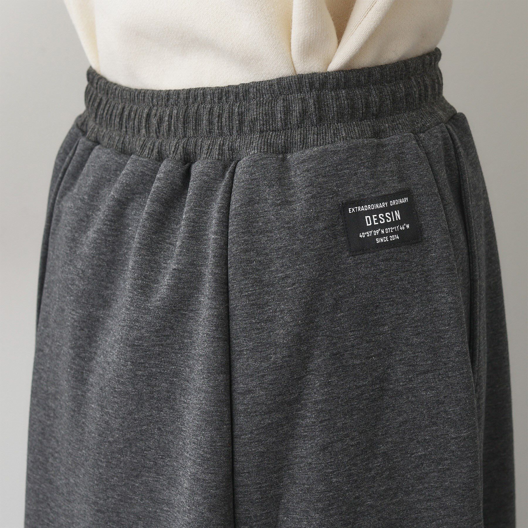 Dessin「【ウエストゴム/洗える】ダンボールコットンフレアスカート」|スカート|