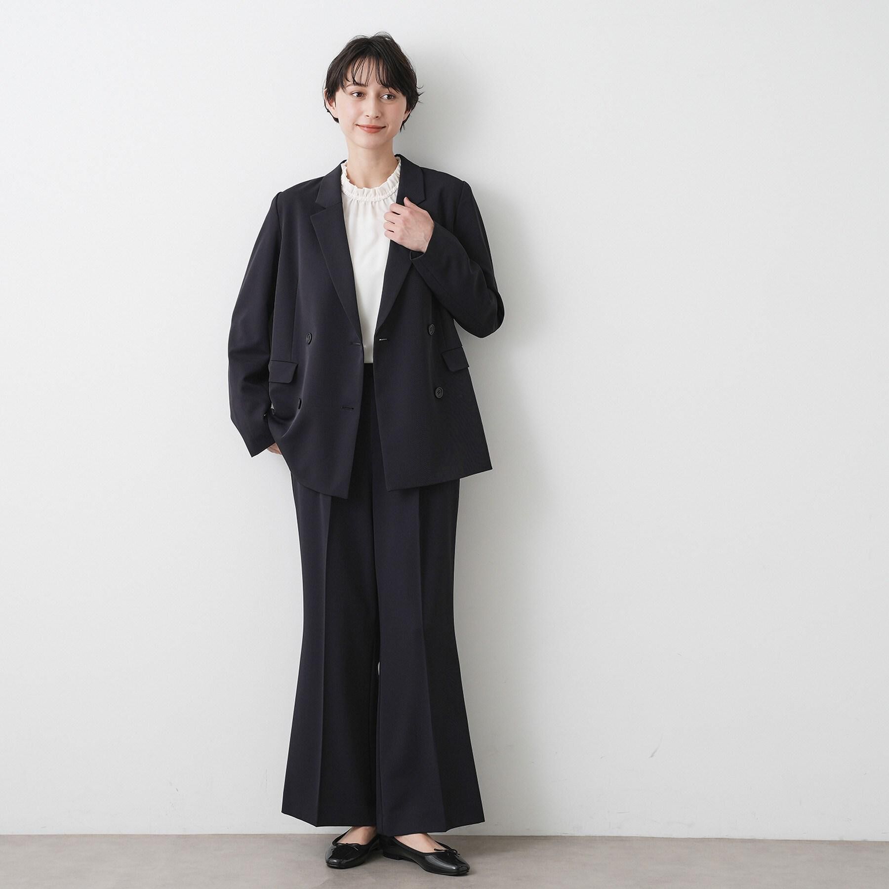 Dessin「【洗える】フリルネックジョーゼットブラウス」|シャツ・ブラウス|