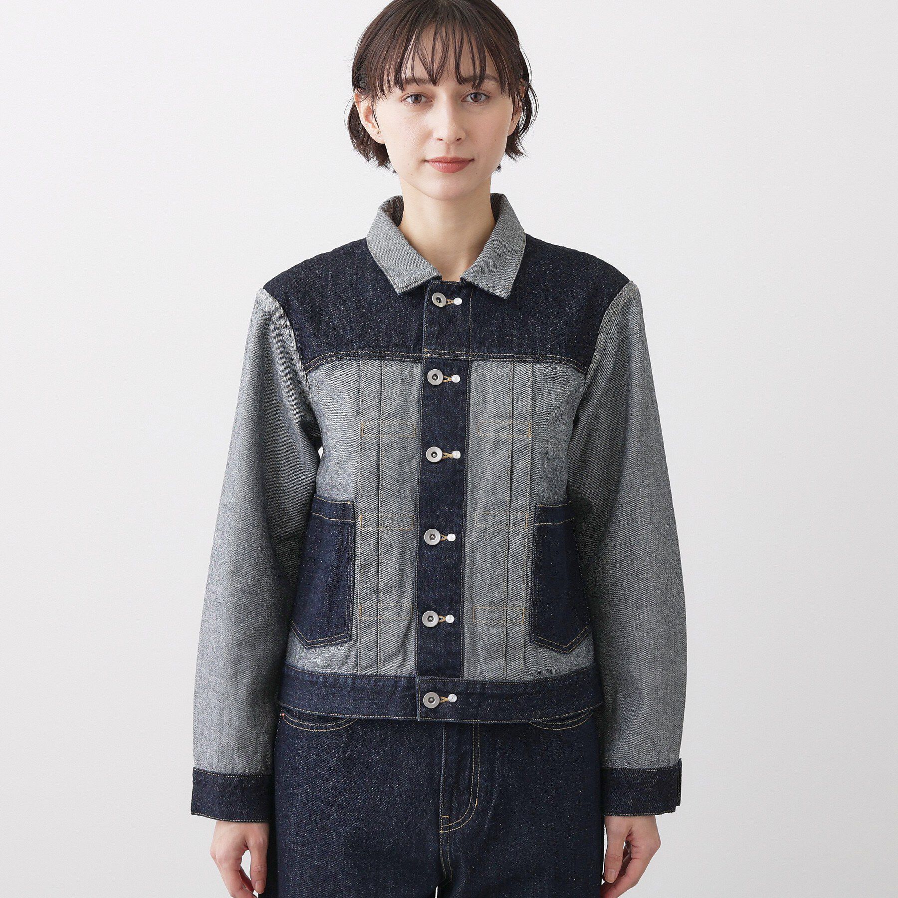 Dessin「【ユニセックス/2WAY】リバーシブルデニムジャケット」|デニムジャケット|