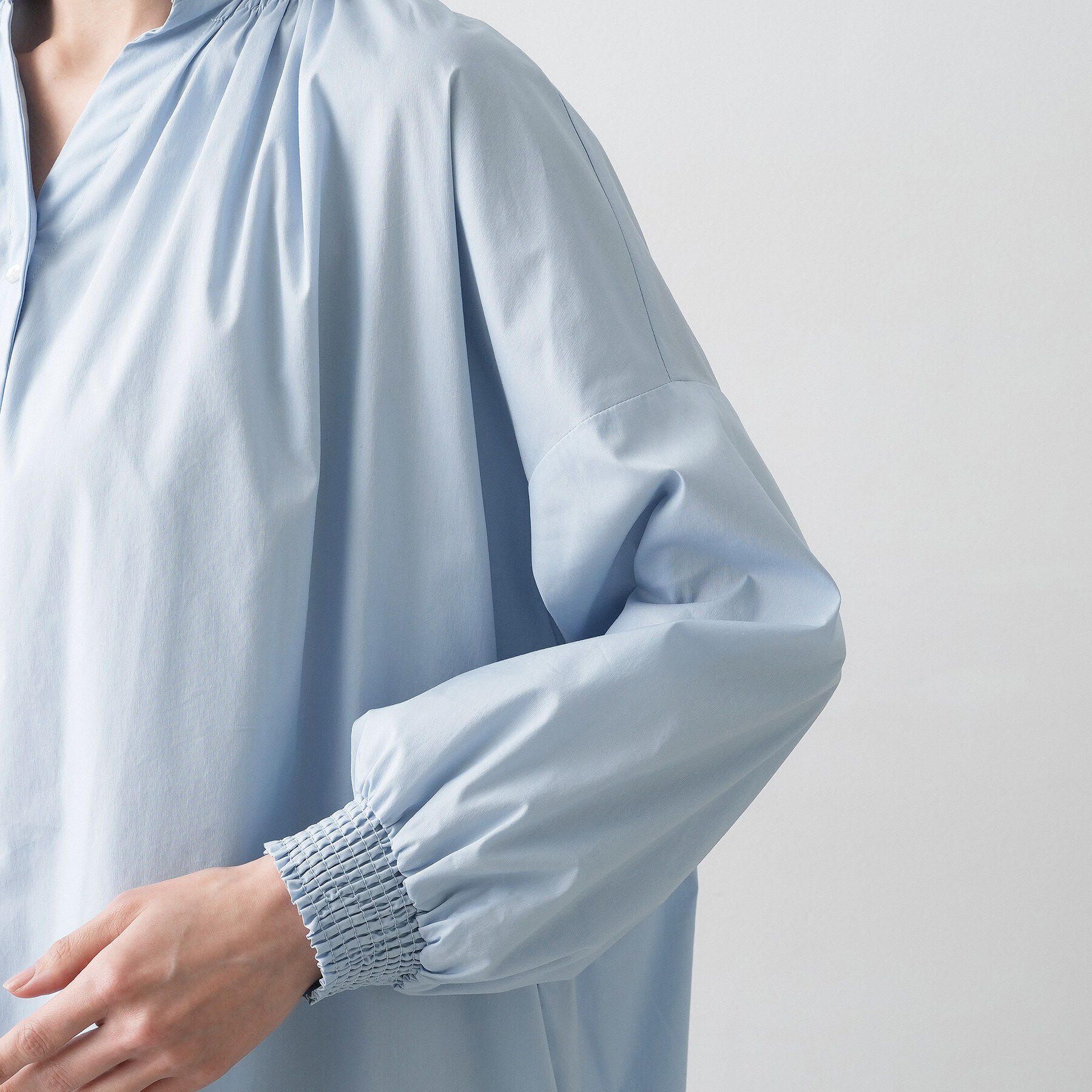 Dessin「【洗える】シャーリングネックチュニックシャツ」|チュニック|