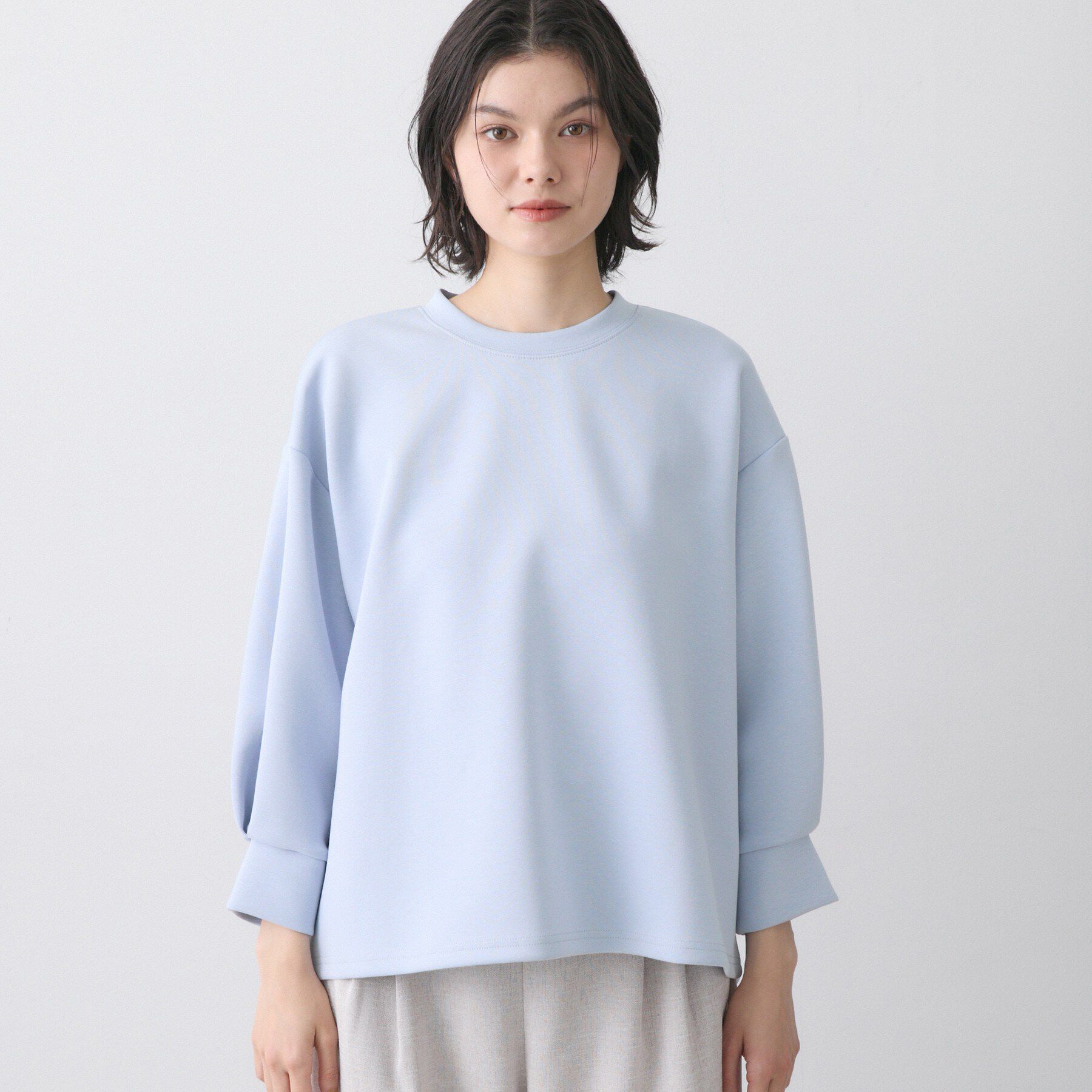 Dessin「【洗える】8分袖ボンディングカットソー」|Tシャツ・カットソー|