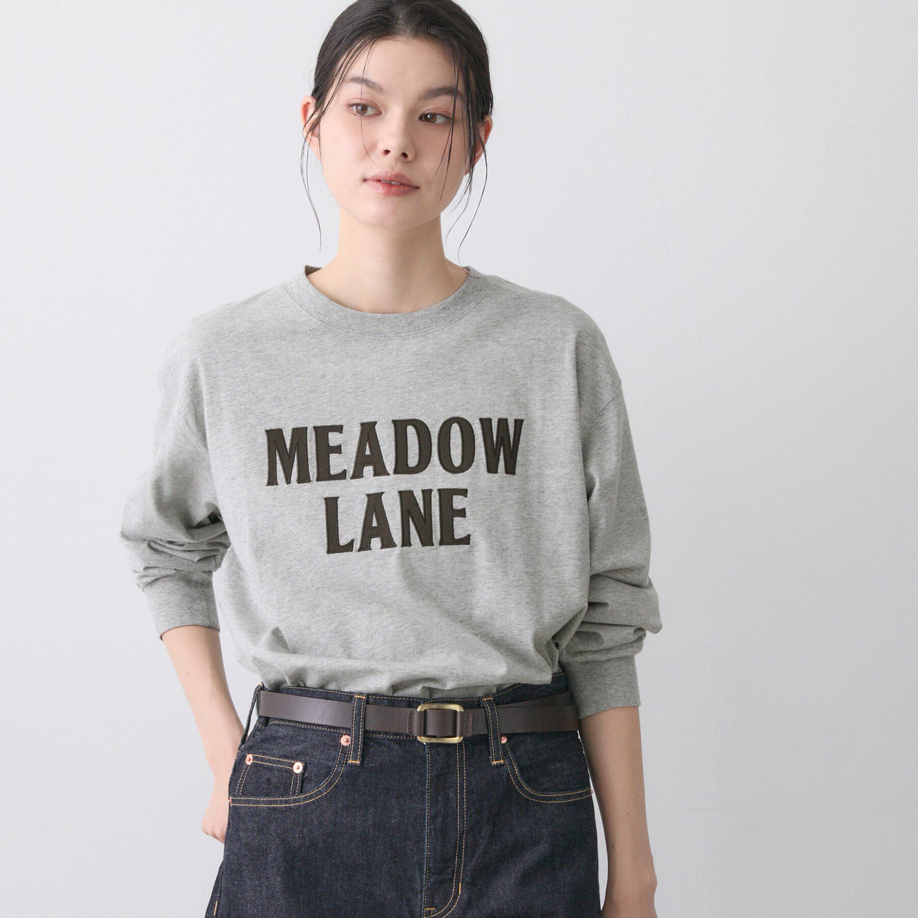 Dessin「【洗える】コットンロゴロングTシャツ」|Tシャツ・カットソー|