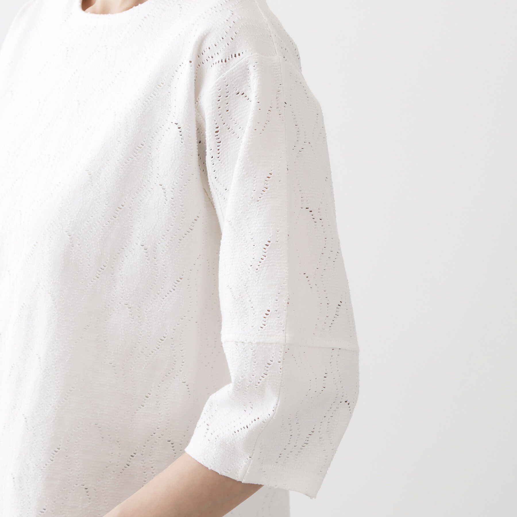 Dessin「【洗える】七分袖レースカットソー」|Tシャツ・カットソー|