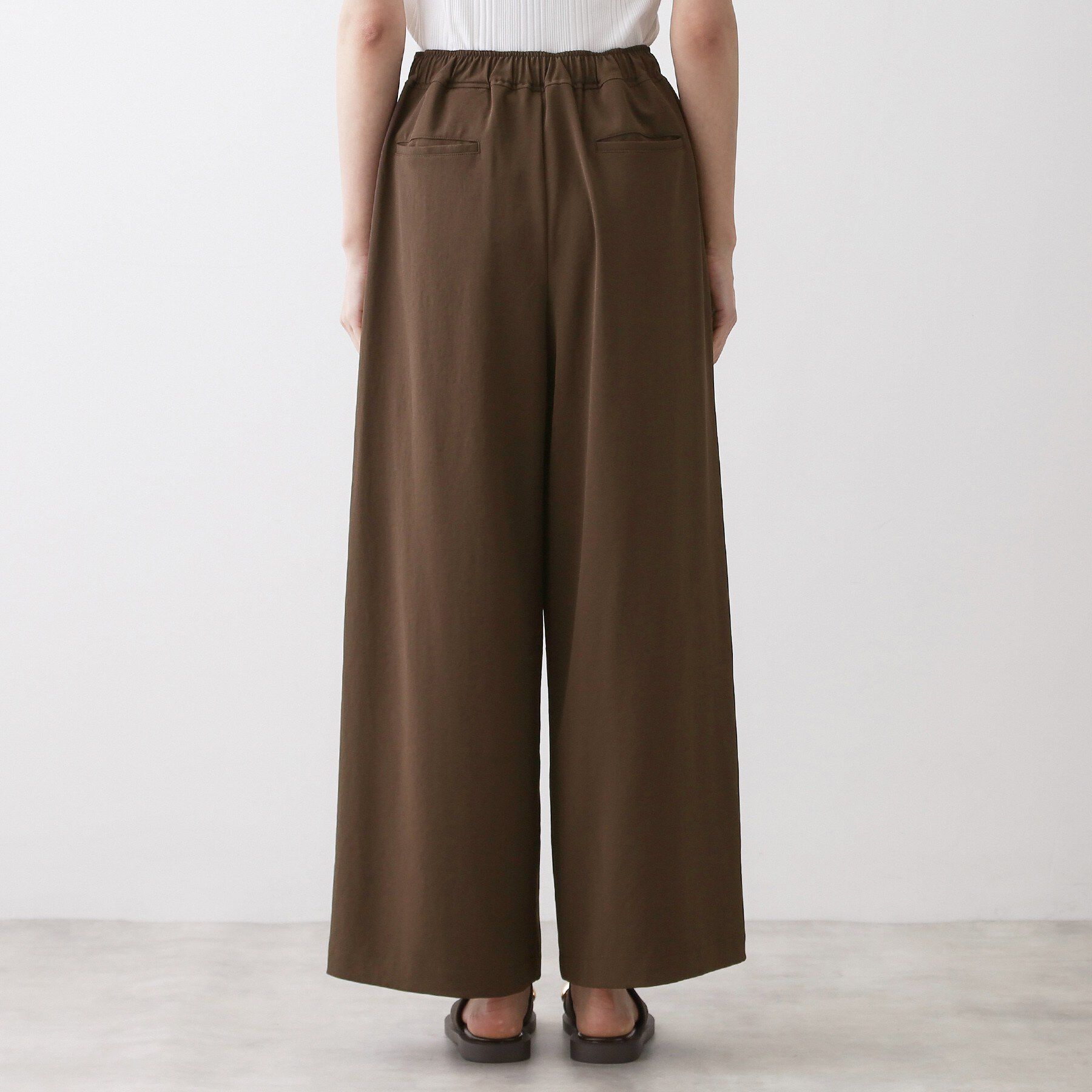 Dessin「【吸汗速乾/ウエストゴム】リラクシーワイドパンツ」|その他|