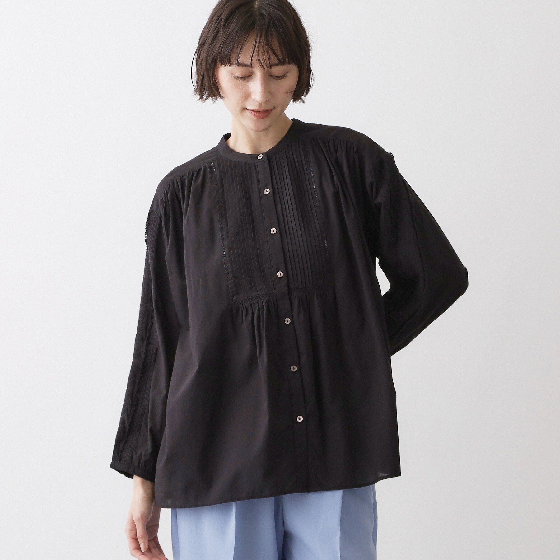 Dessin「【洗える】インドコットン刺繍ブラウス」|シャツ・ブラウス|