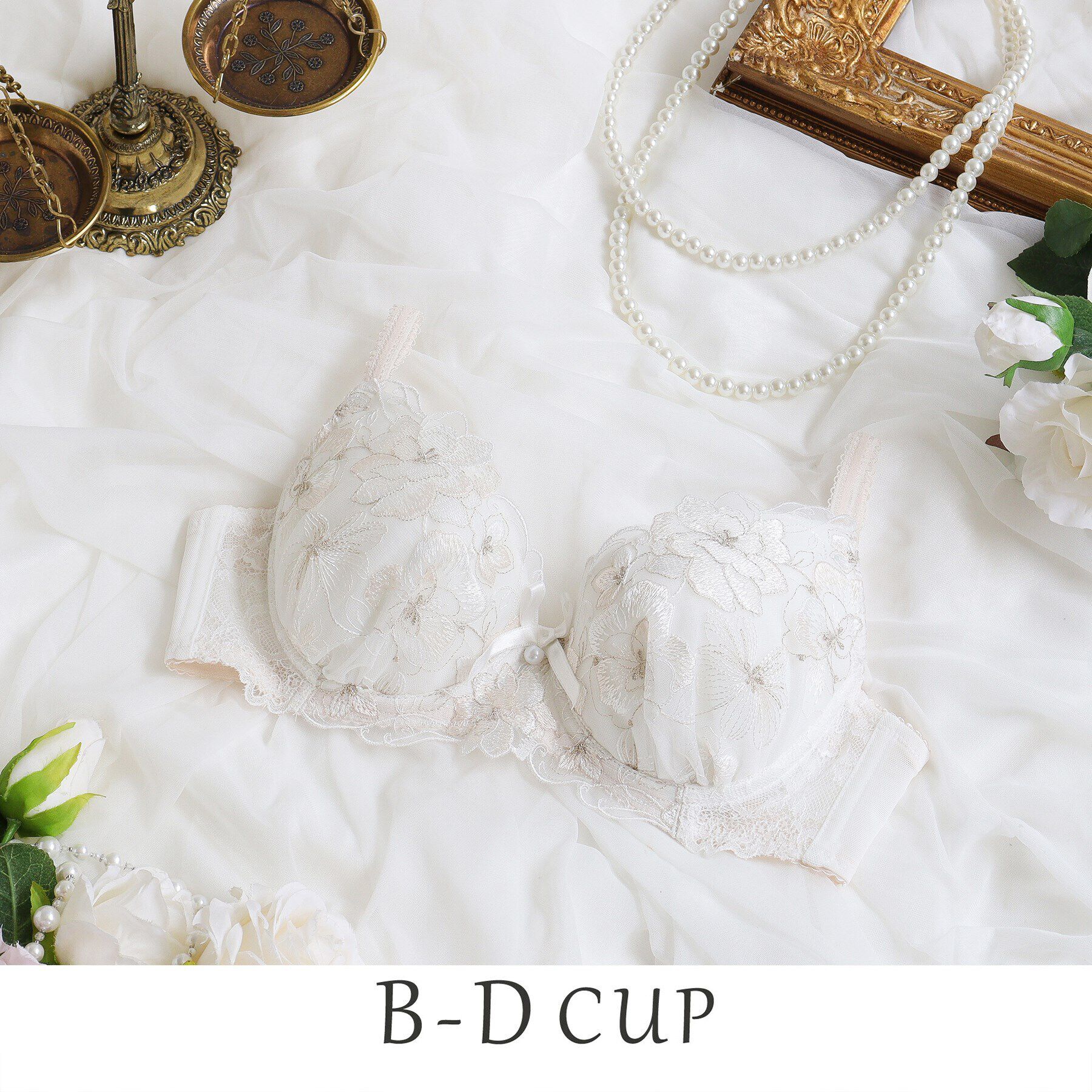 Risa Magli「アルメル ブラジャー」|インナー|ホワイト(001)