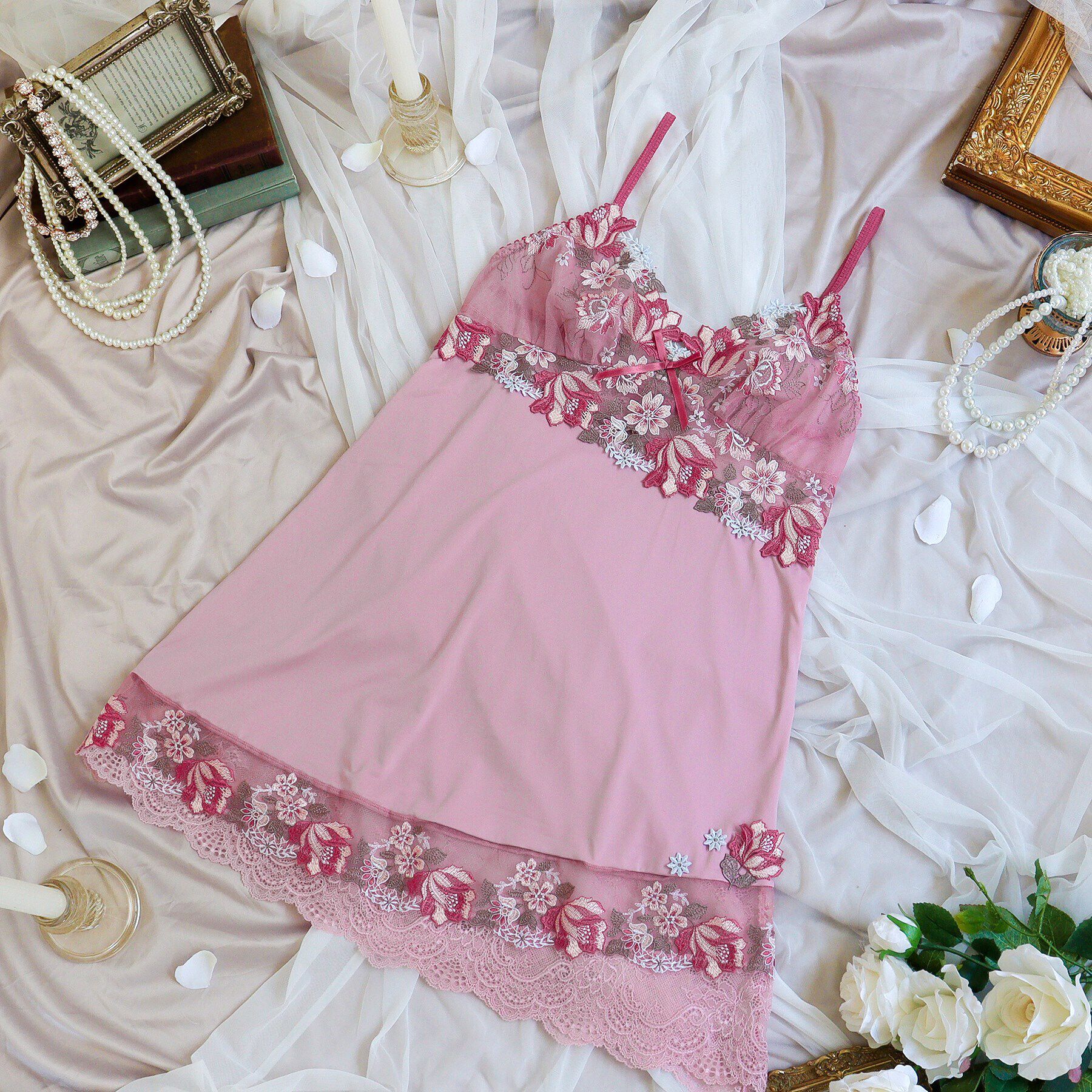 Risa Magli「アデラ スリップ」|キャミソール|ローズ(062)