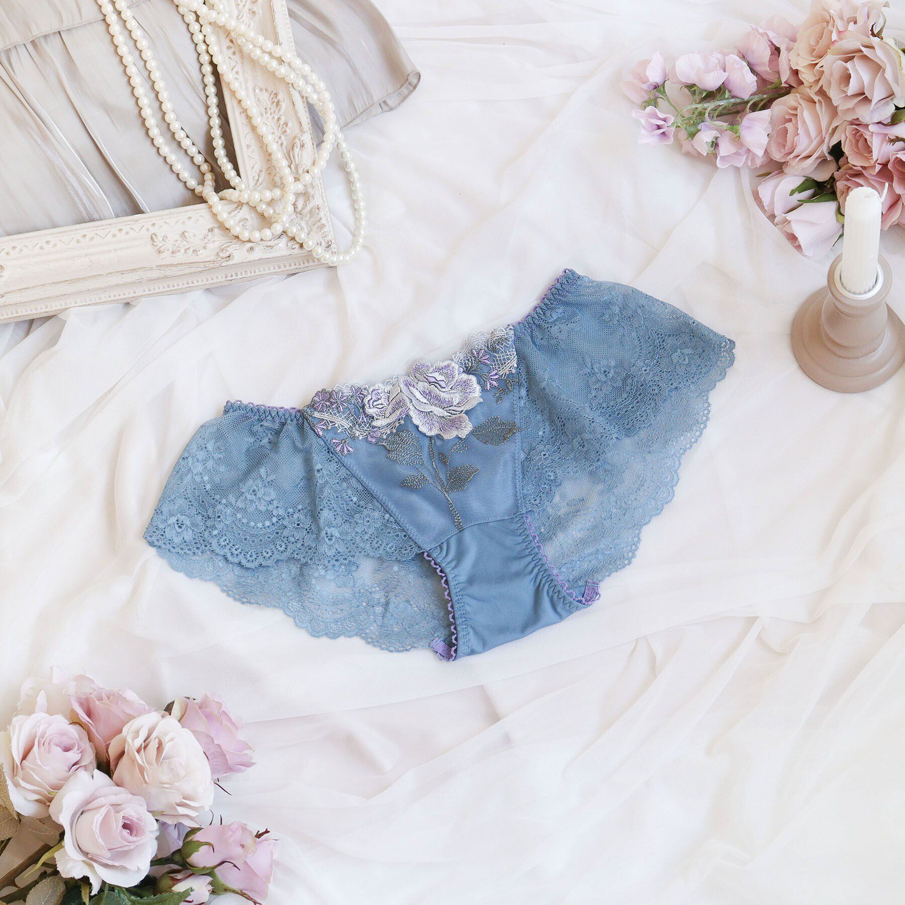 Risa Magli「フロリーナ ヒップハング」|インナー|ブルー(092)