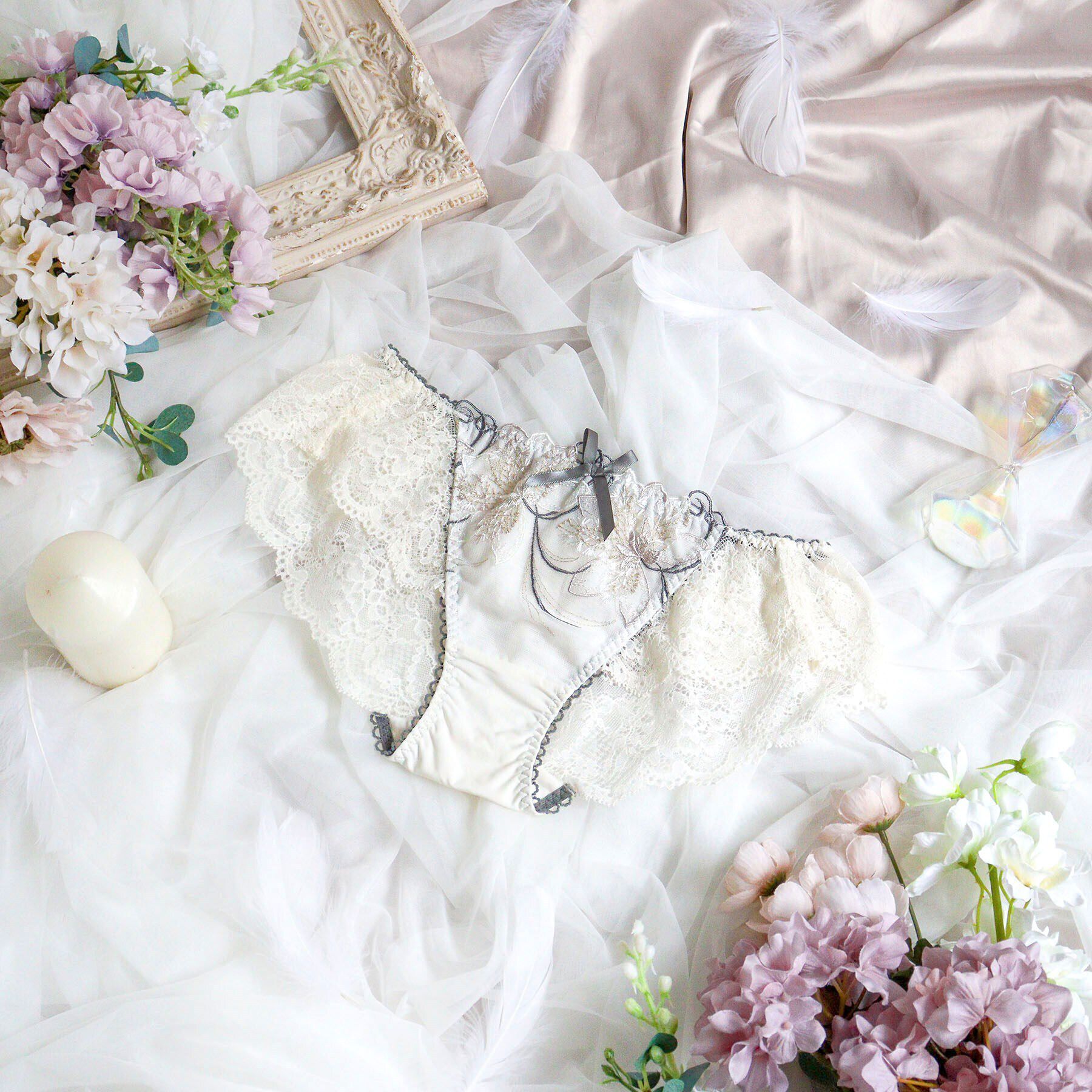 Risa Magli「ジェシカ レースショーツ」|インナー|アイボリー(004)