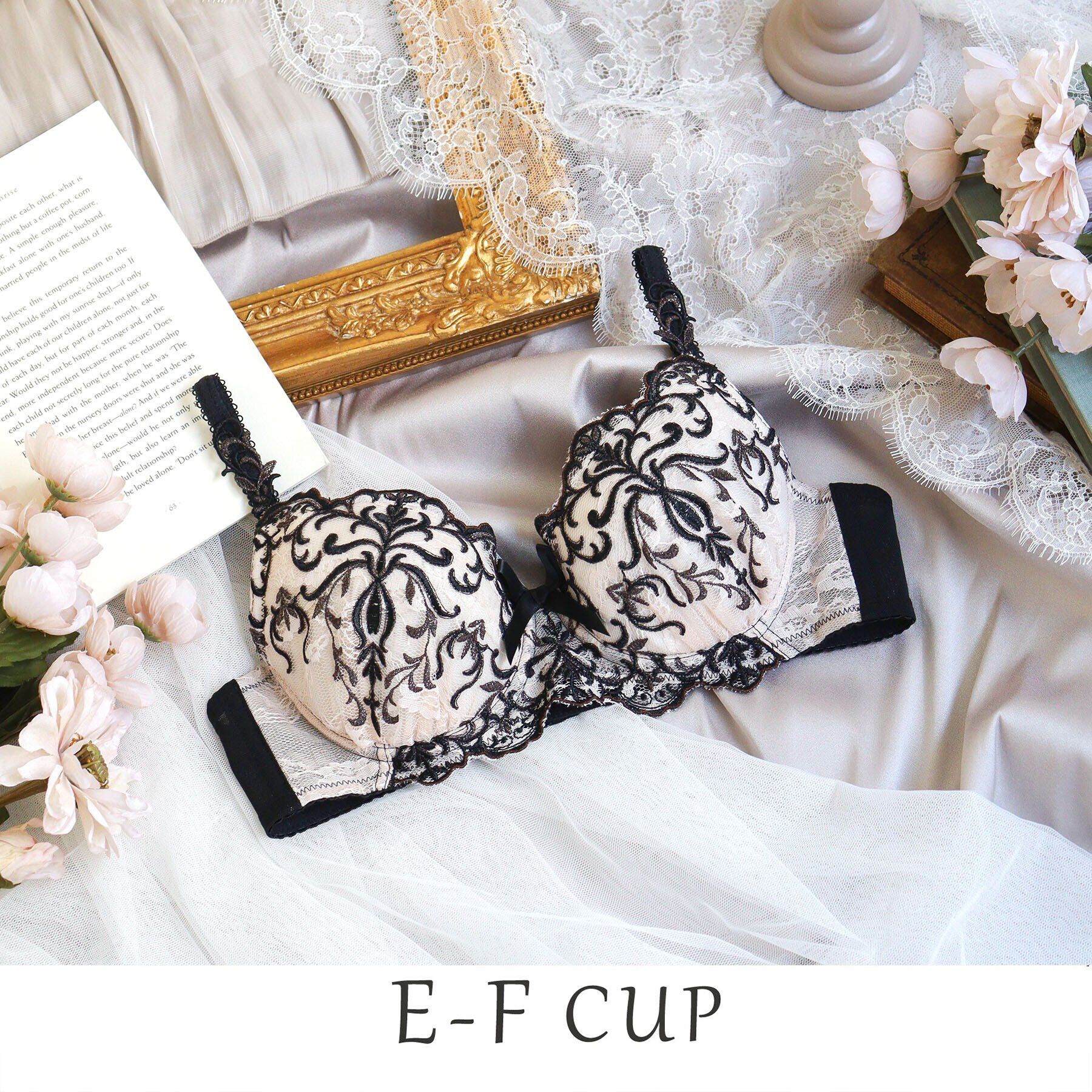 Risa Magli「ジュア ブラジャー（E-F）＜サイドシェイプ＞」|インナー|ブラック(019)