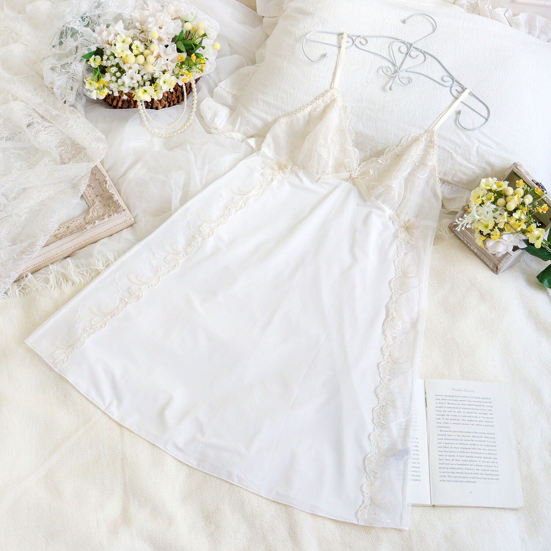 Risa Magli「イリーナ スリップ」|キャミソール|アイボリー(004)