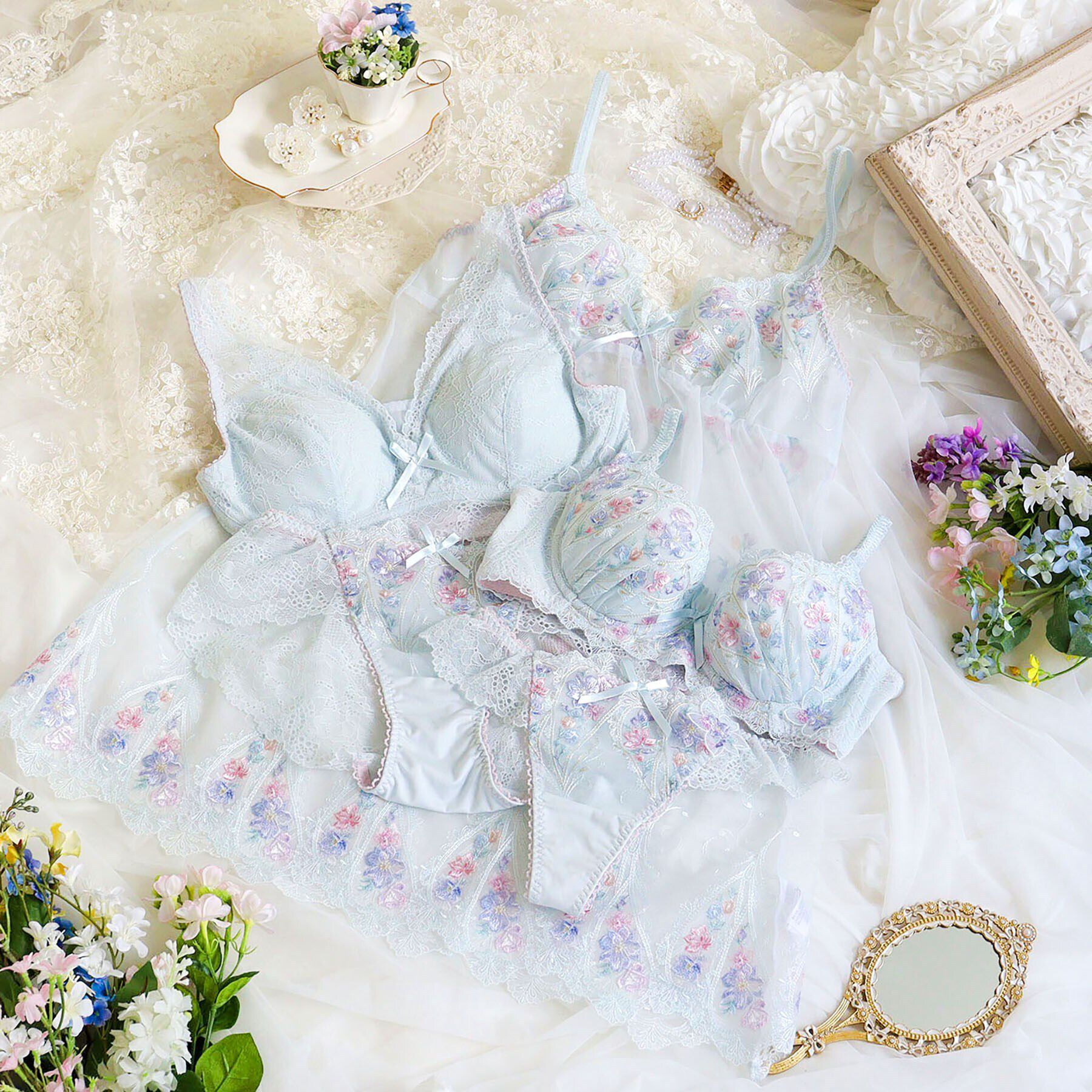 Risa Magli「フロリタ おやすみブラ（LL）」|インナー|