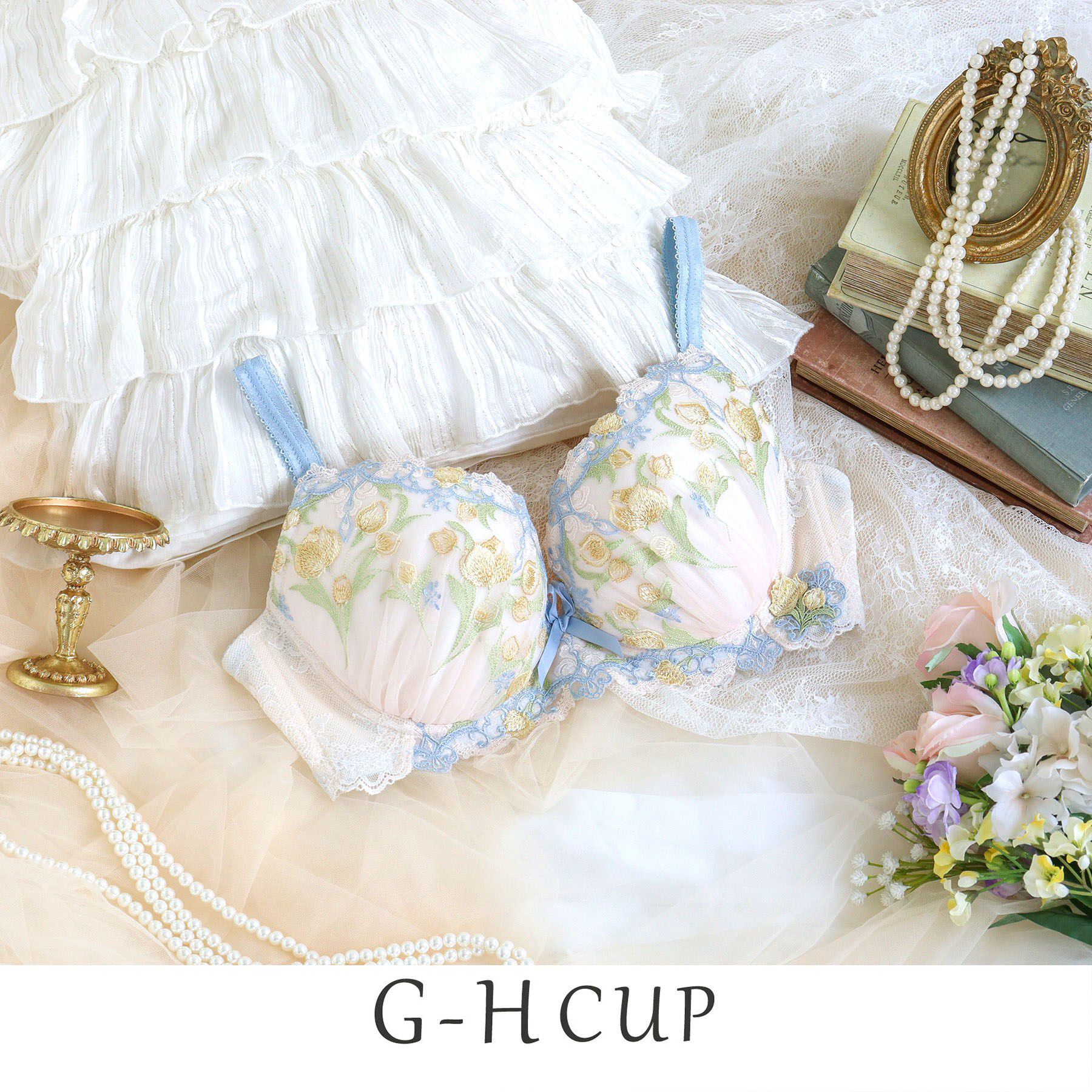 Risa Magli「ラリッサ ブラジャー（G-H）＜N Make Type＞」|インナー|ブルー(092)