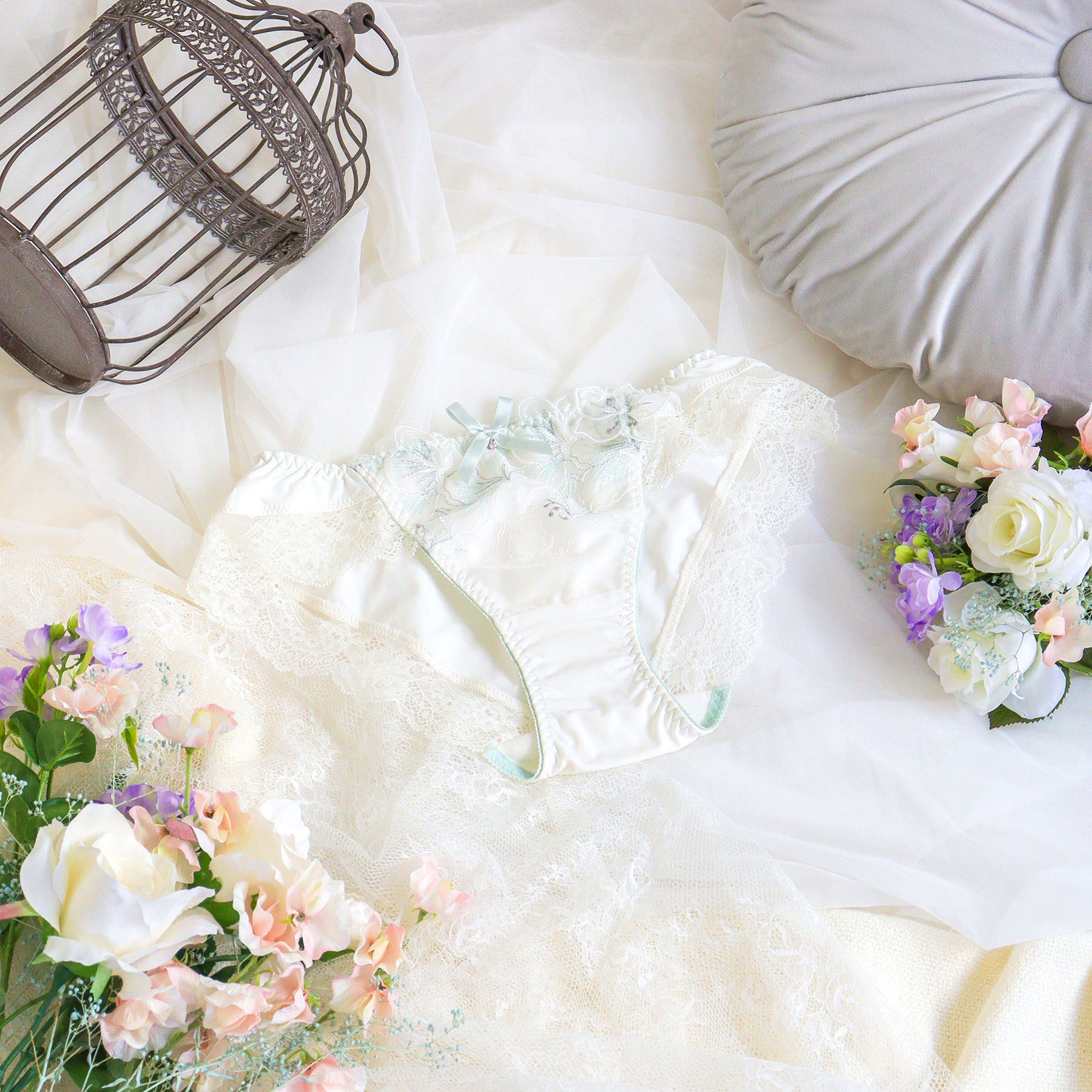 Risa Magli「ナーラ ノーマルショーツ」|インナー|ミントグリーン(02