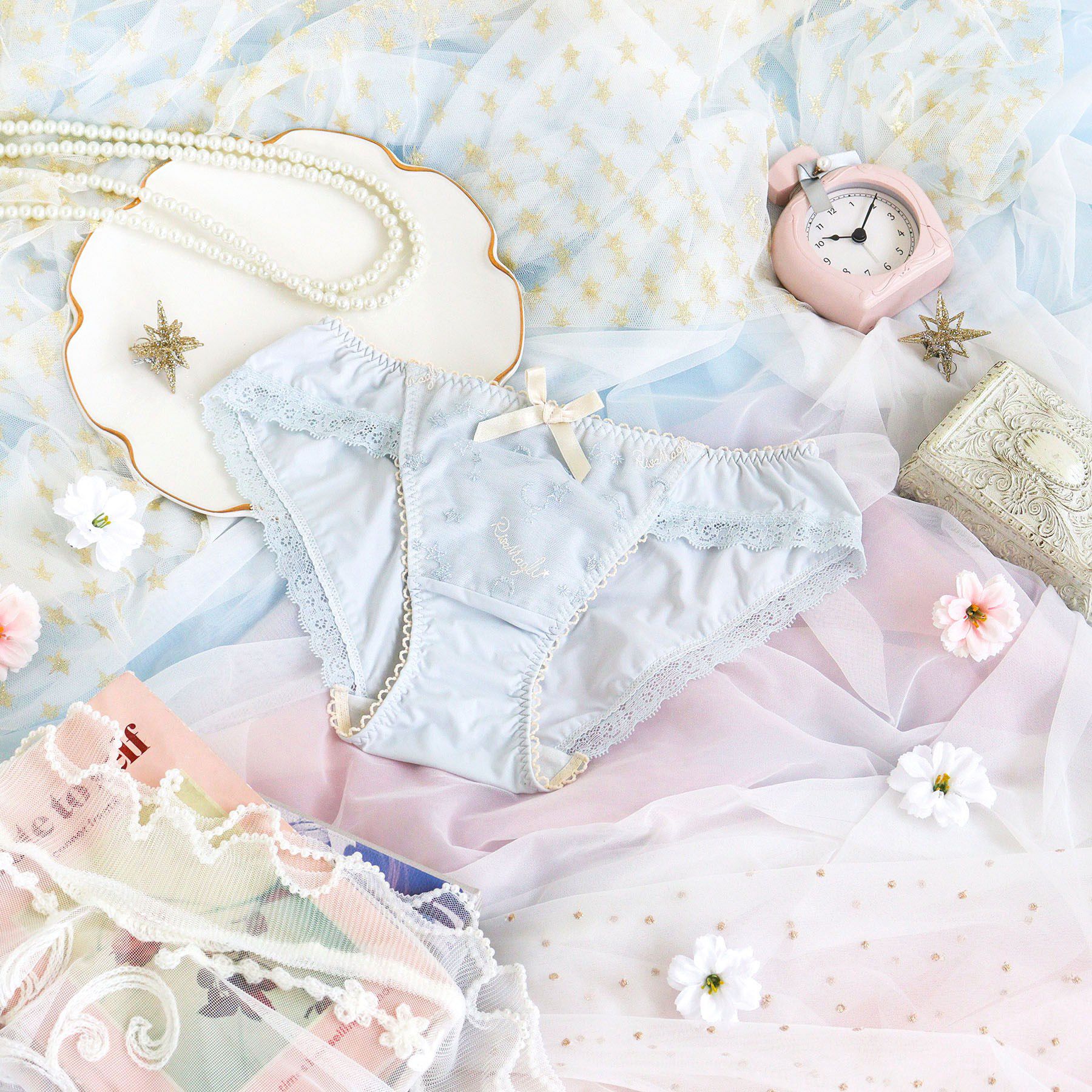 Risa Magli「ホリー ノーマルショーツ」|インナー|サックスブルー(09