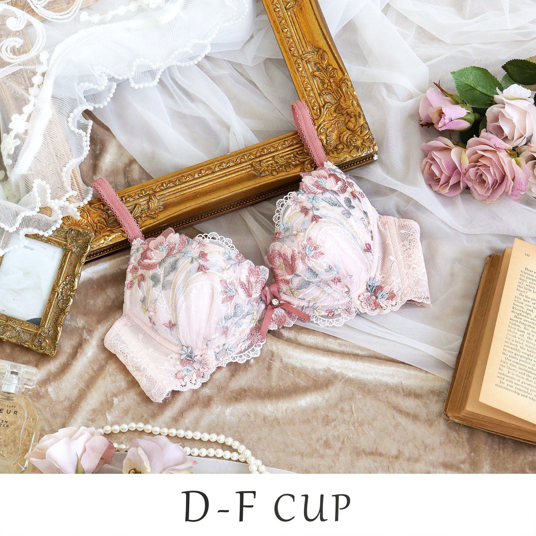 Risa Magli「サリー ブラジャー （D-F） ＜V Make Type＞」|インナー|ピンク(071)