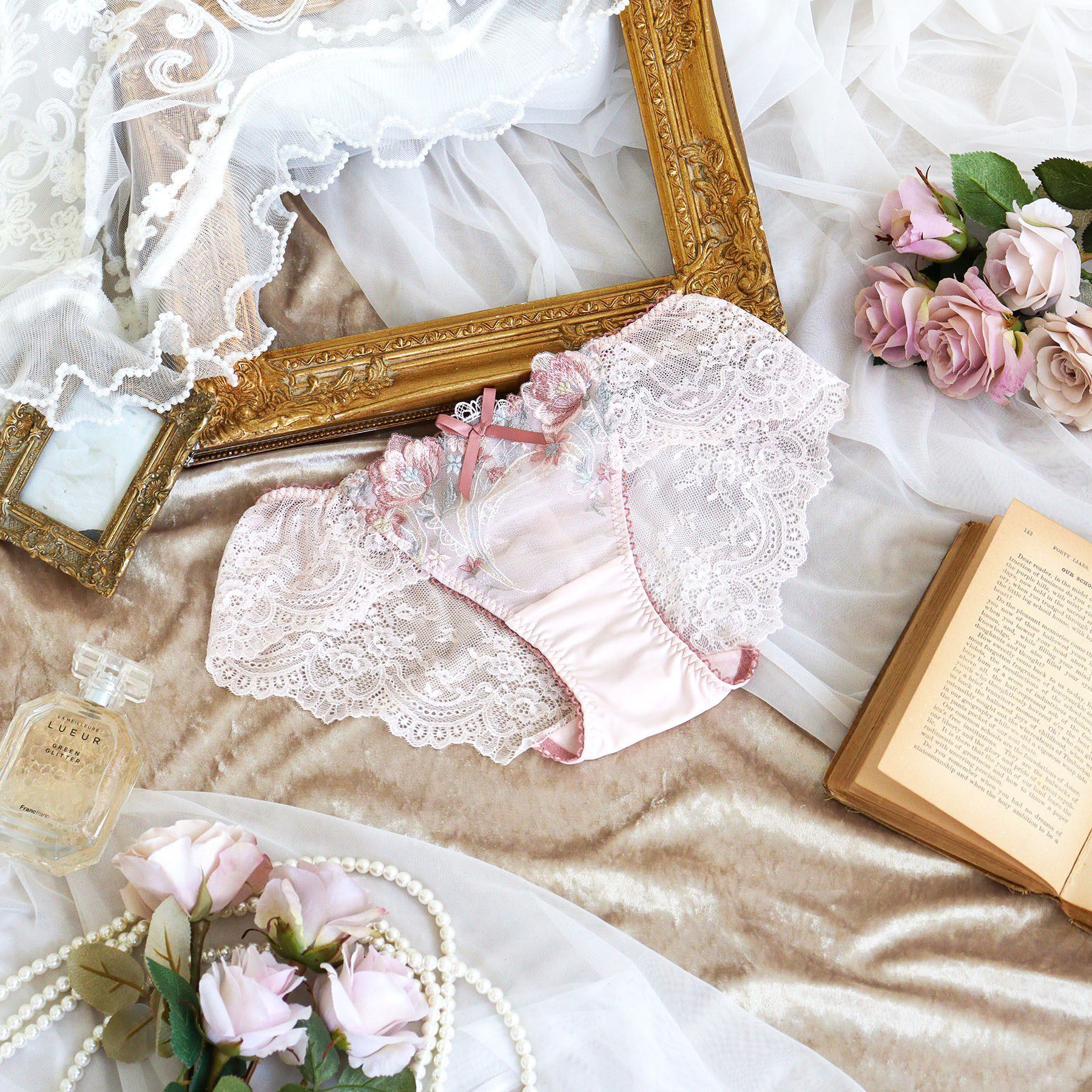 Risa Magli「サリー レースショーツ」|インナー|ピンク(071)