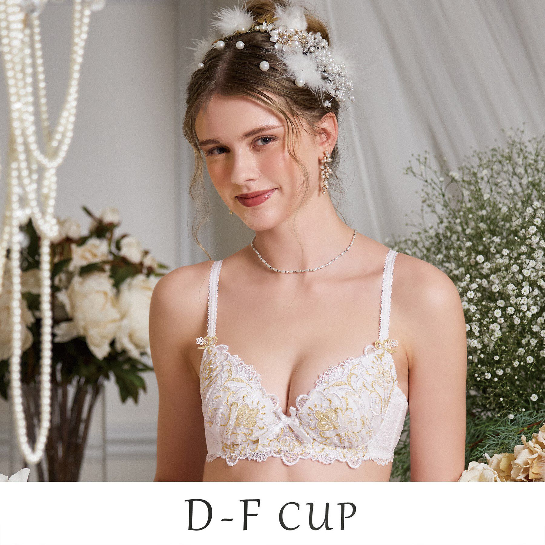 Risa Magli「【アリーナ】 ブラジャー （D-F） ＜N Make Type＞」|インナー|ホワイト(001)