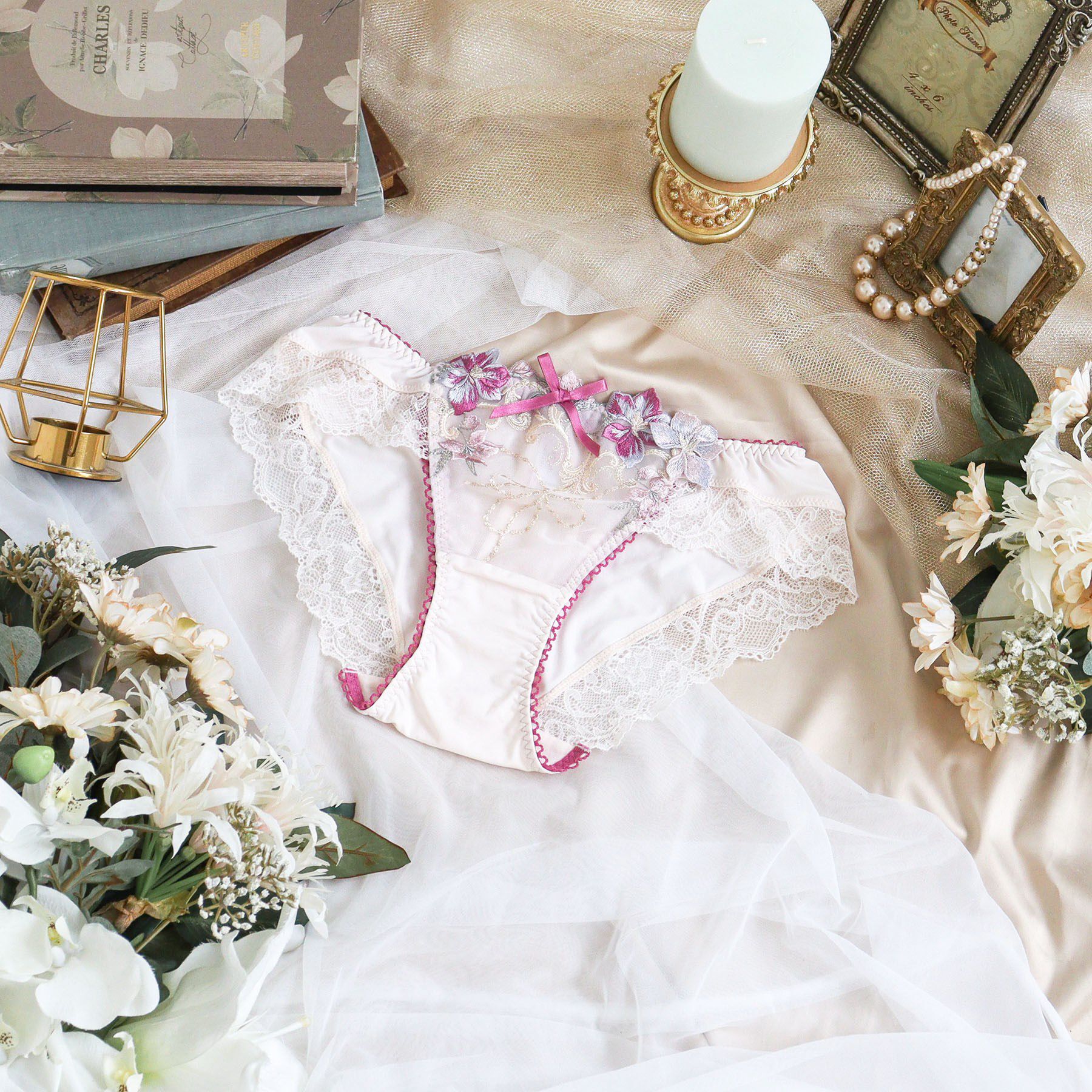 Risa Magli「ヴァネッサ ノーマルショーツ」|インナー|ピンク(071)