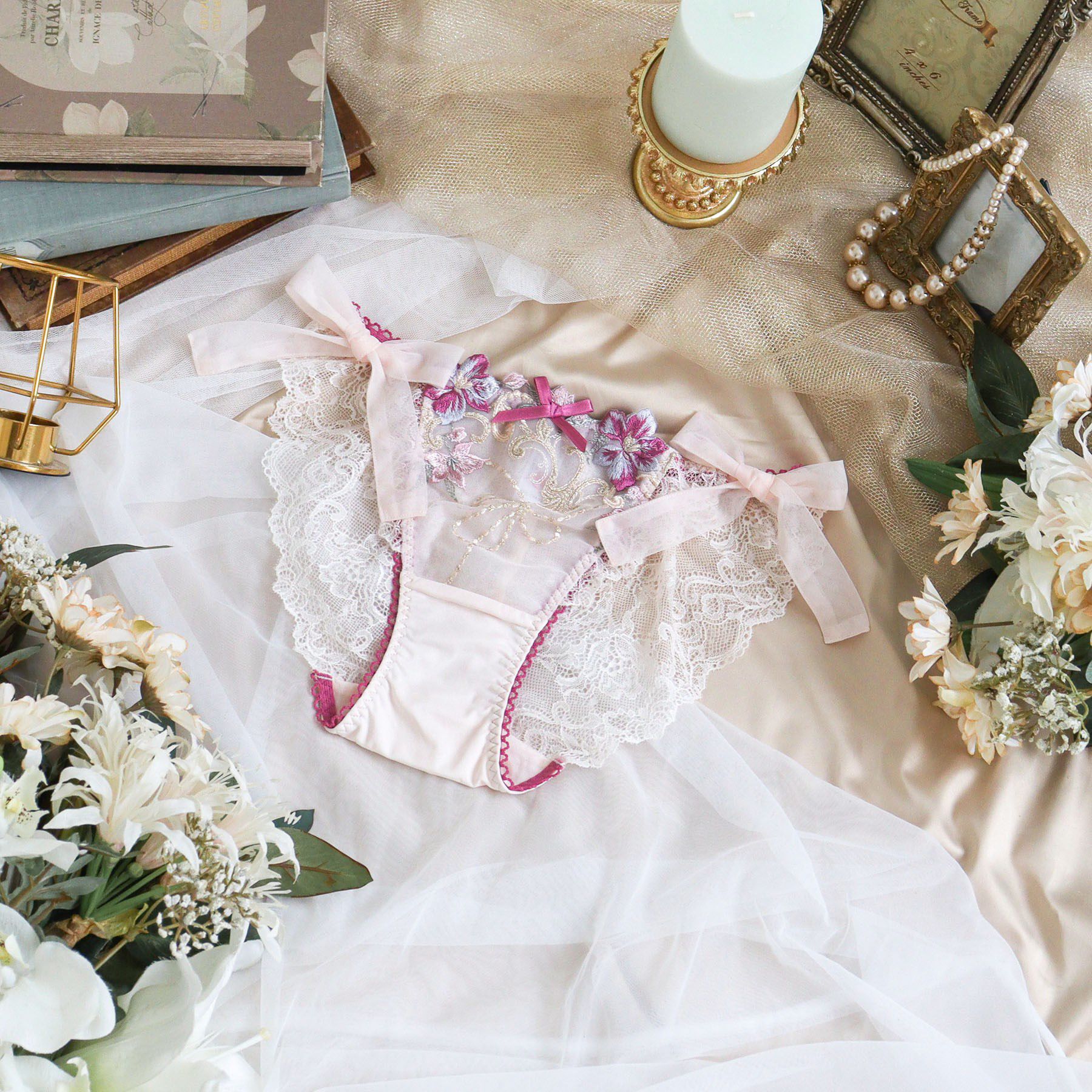 Risa Magli「ヴァネッサ リボンショーツ」|インナー|ピンク(071)