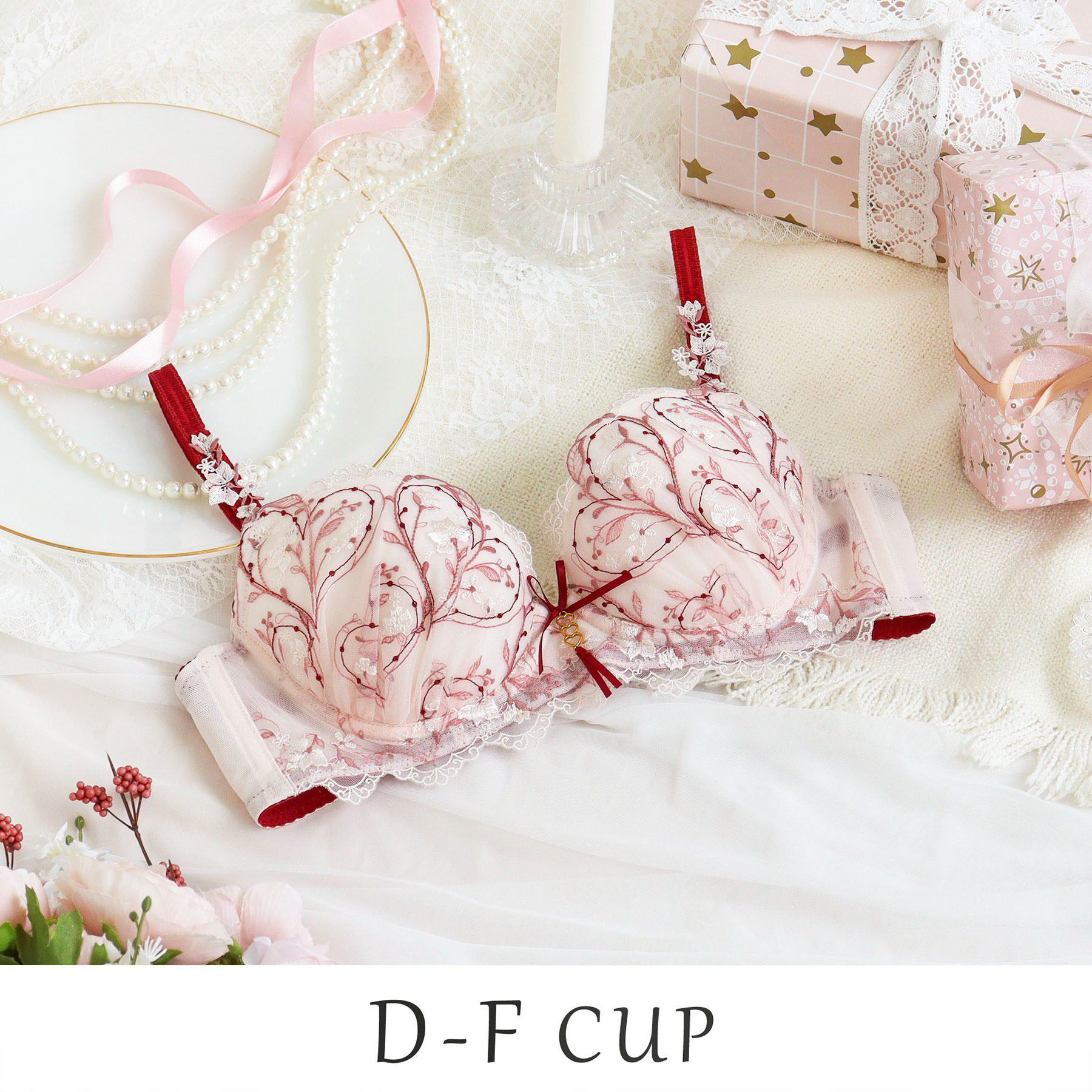 Risa Magli「フローチェ ブラジャー (D-F) ＜Sweet Rich（スウィートリッチ）＞」|インナー|ピンク(071)