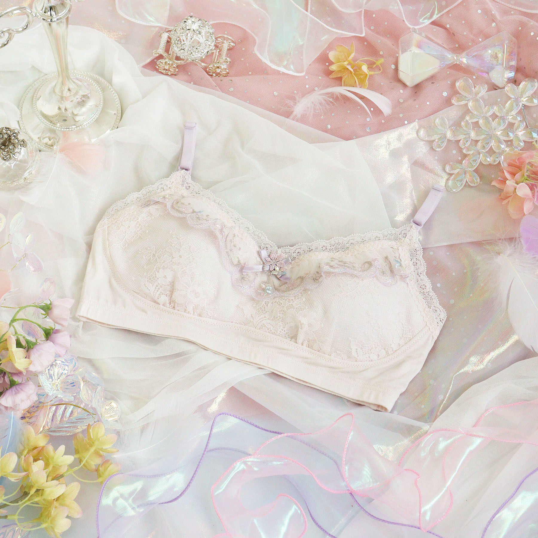 Risa Magli「コリンナ おやすみブラ (M-L)」|インナー|ピンク(071)