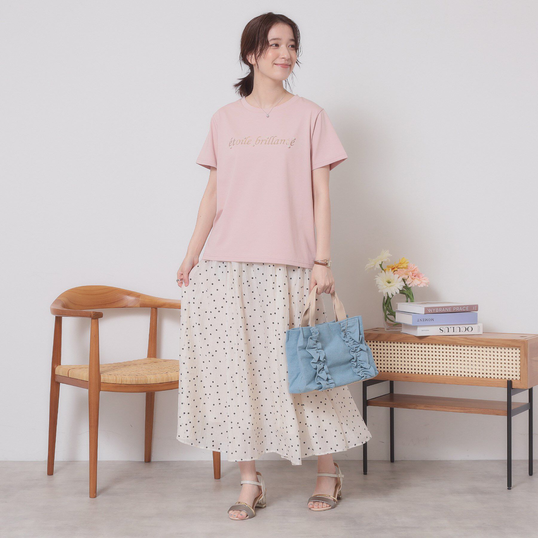 ITS&rsquo;DEMO「【手洗い可】箔ロゴプリントTシャツ」|Tシャツ・カットソー|