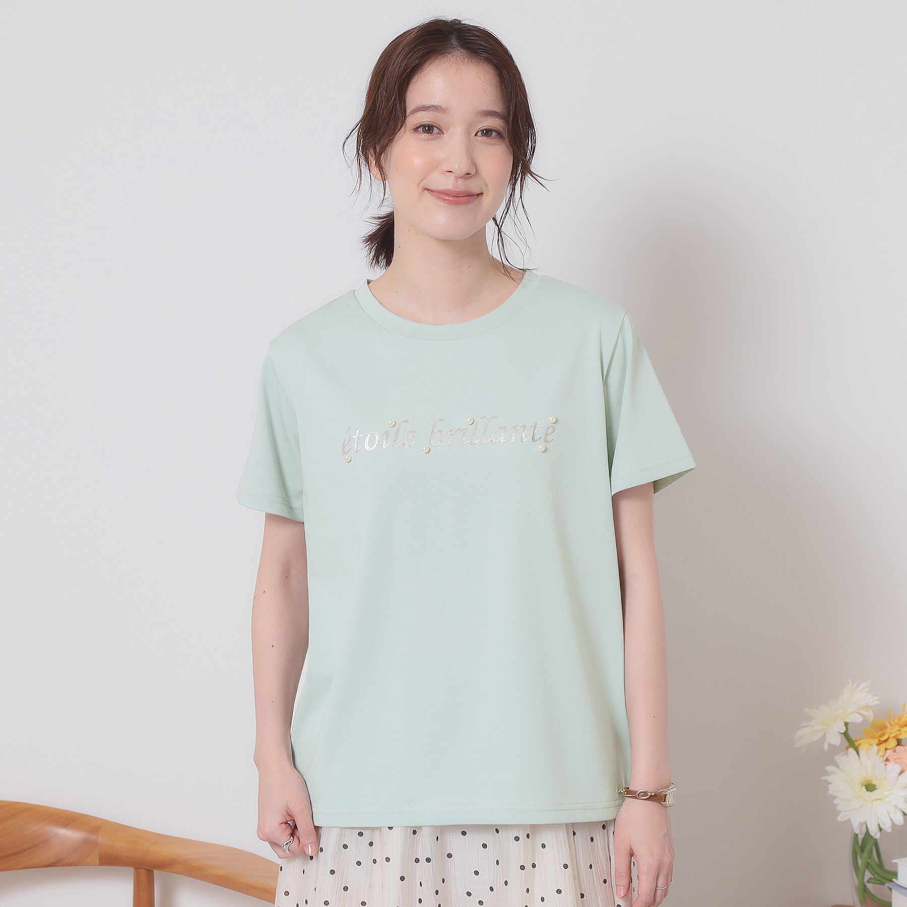 ITS&rsquo;DEMO「【手洗い可】箔ロゴプリントTシャツ」|Tシャツ・カットソー|