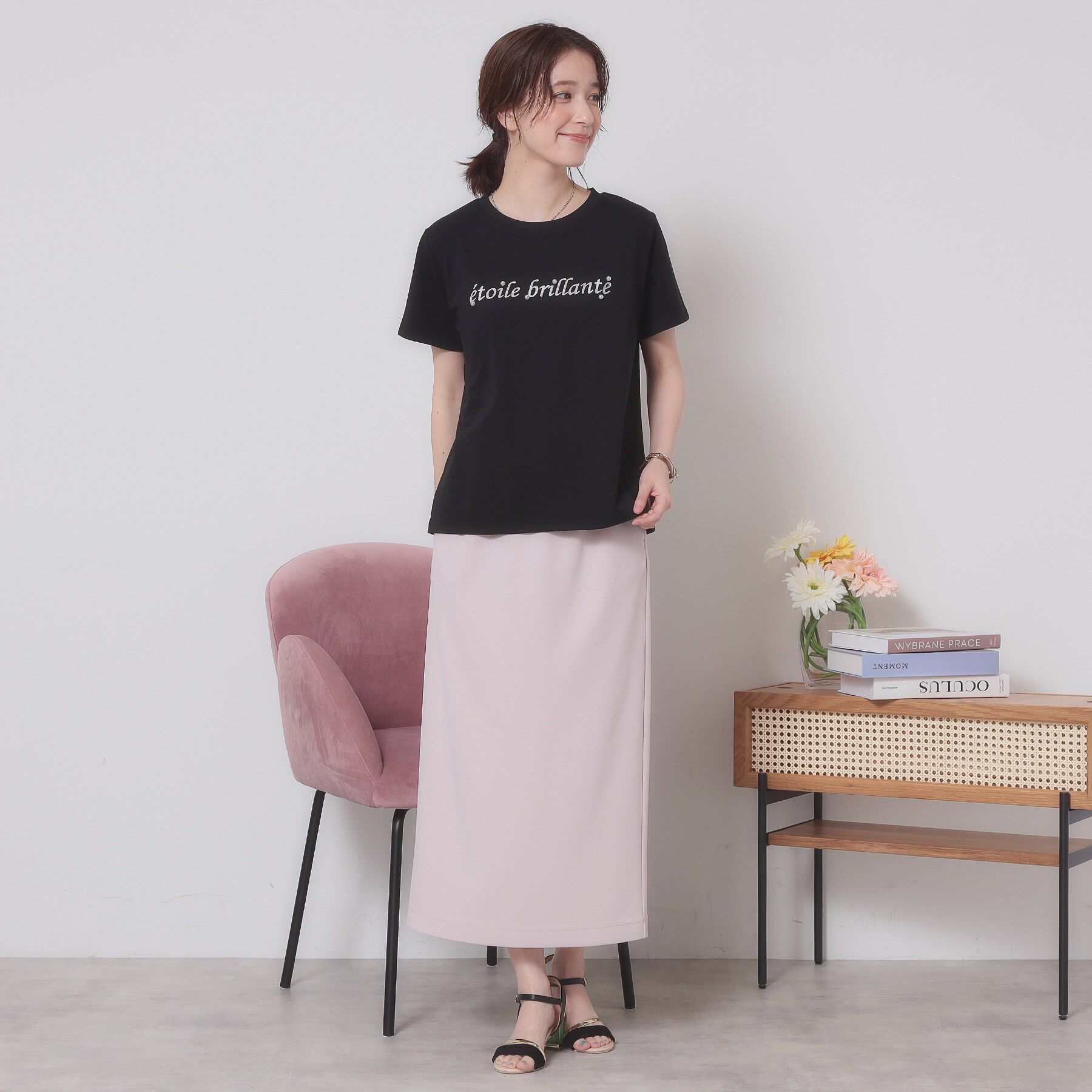 ITS&rsquo;DEMO「【手洗い可】箔ロゴプリントTシャツ」|Tシャツ・カットソー|