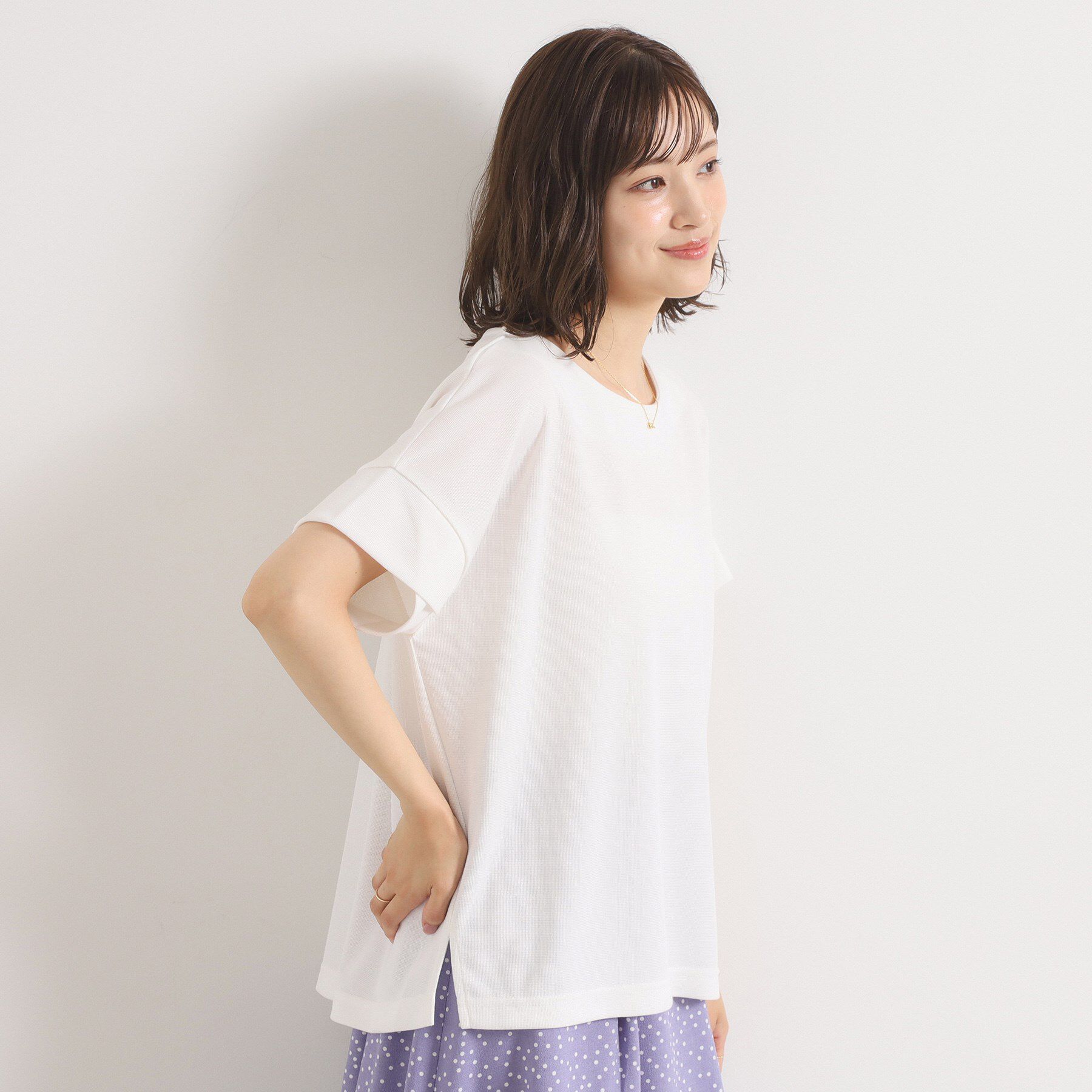 ITS&rsquo;DEMO「【接触冷感／吸水速乾／洗濯機OK】サカリバ袖タックプルオーバー」|Tシャツ・カットソー|