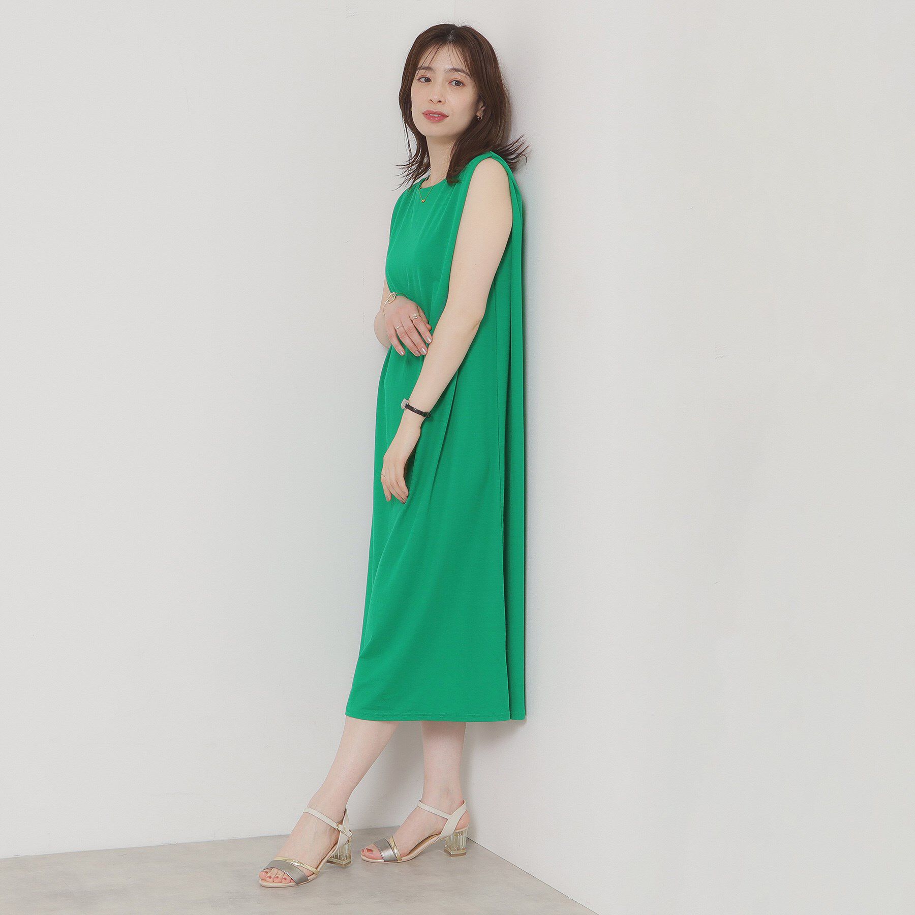 ITS&rsquo;DEMO「【接触冷感／洗濯機OK】カノコカットタックワンピース」|ワンピース|