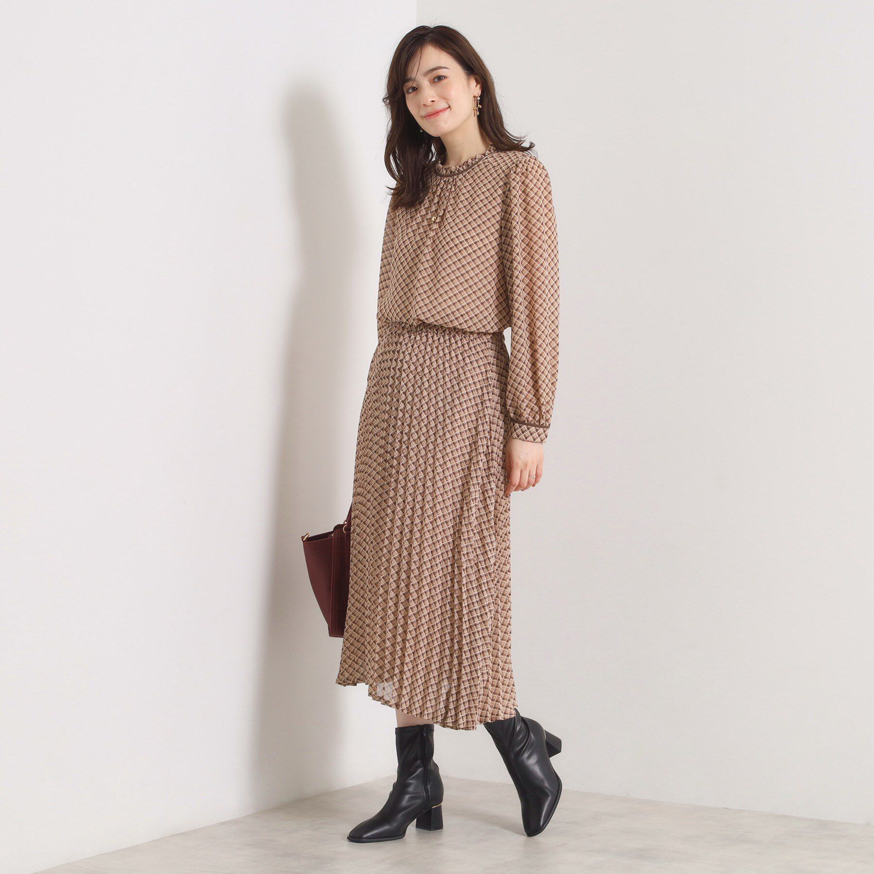 ITS&rsquo;DEMO「【手洗い可／セットアップ可】チェックプリーツスカート」|スカート|