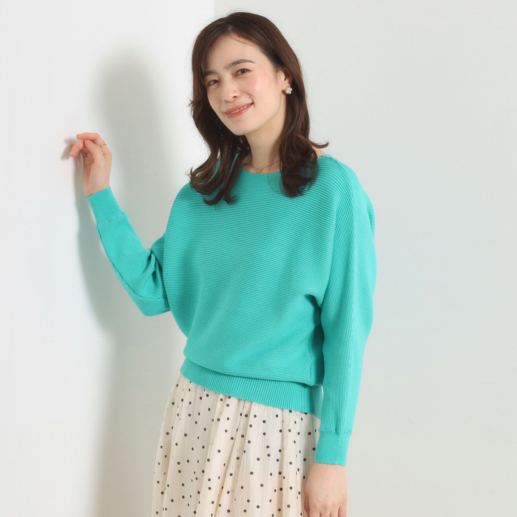 ITS&rsquo;DEMO「【手洗い可】アンジェリーナラメリブドルマンニット」|ニット・セーター|