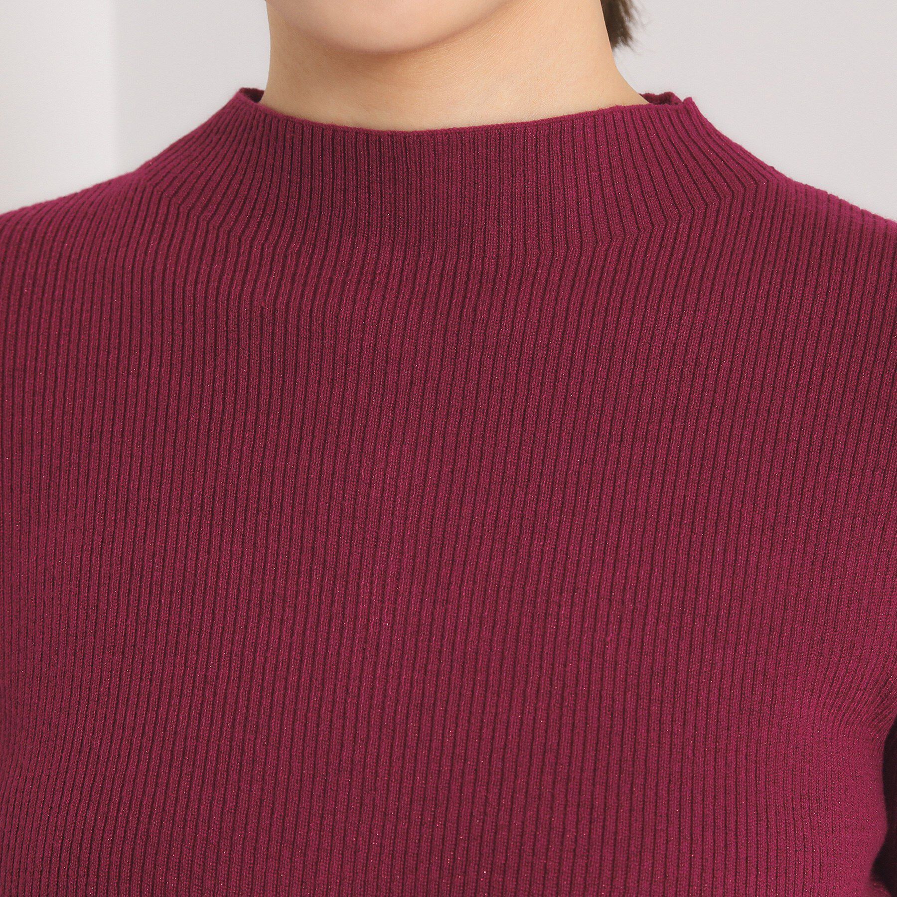 ITS&rsquo;DEMO「【手洗い可】ラメリブボトルネックニット」|ニット・セーター|