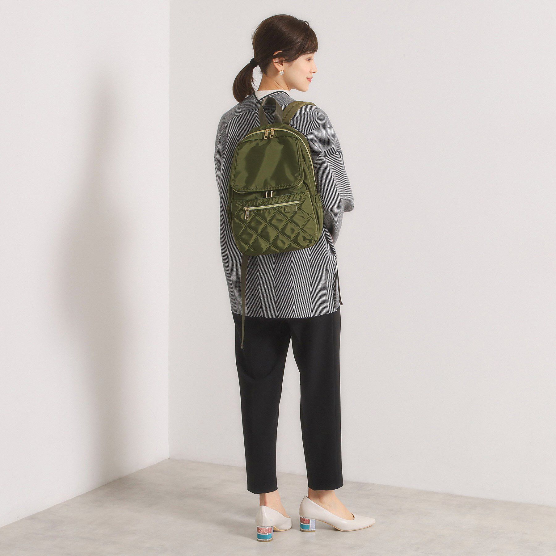 ITS&rsquo;DEMO「【10ポケット／A4】収納アドバイザーキルトリュック」|リュック|