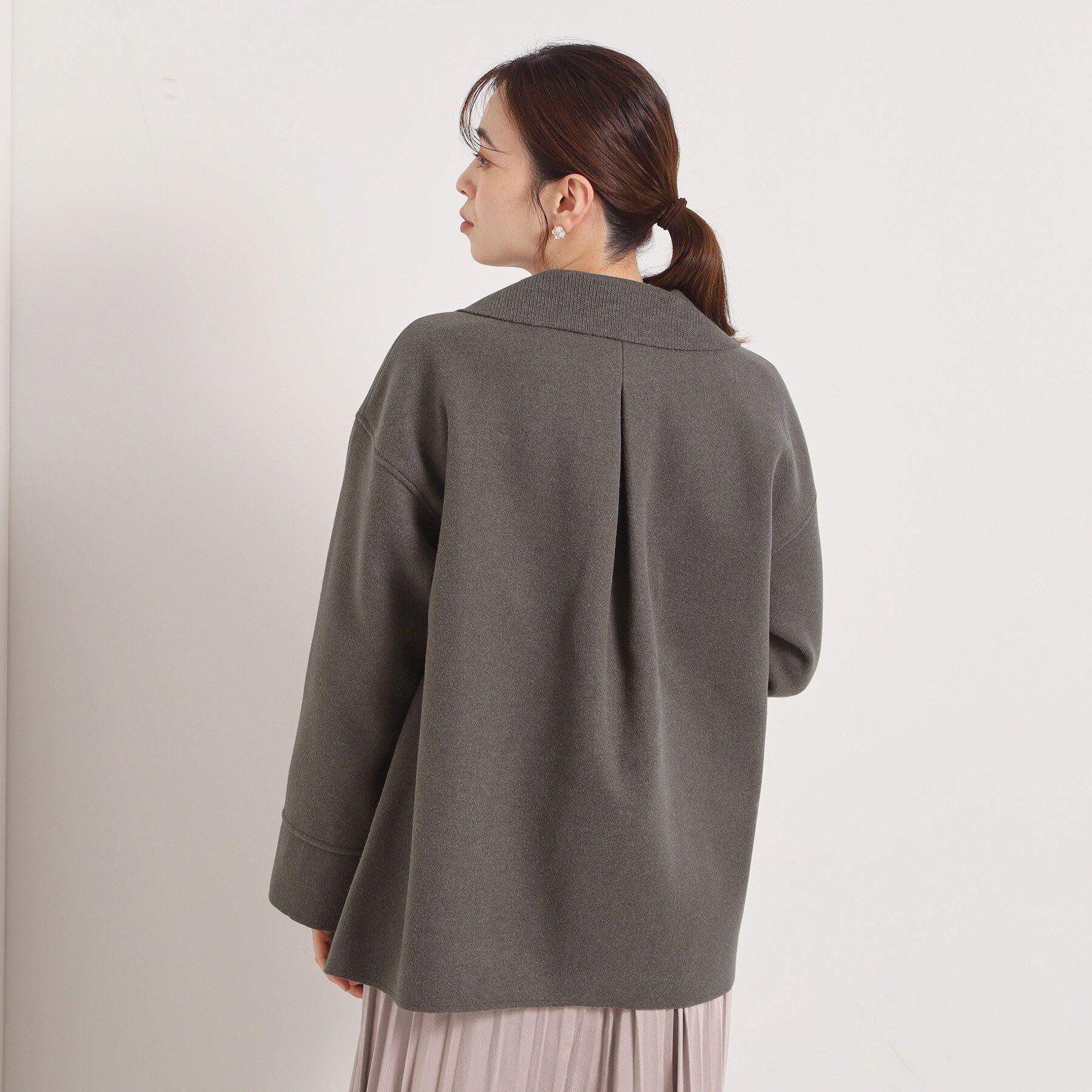 ITS&rsquo;DEMO「裏リブミディ丈ダブルコート」|チェスターコート|