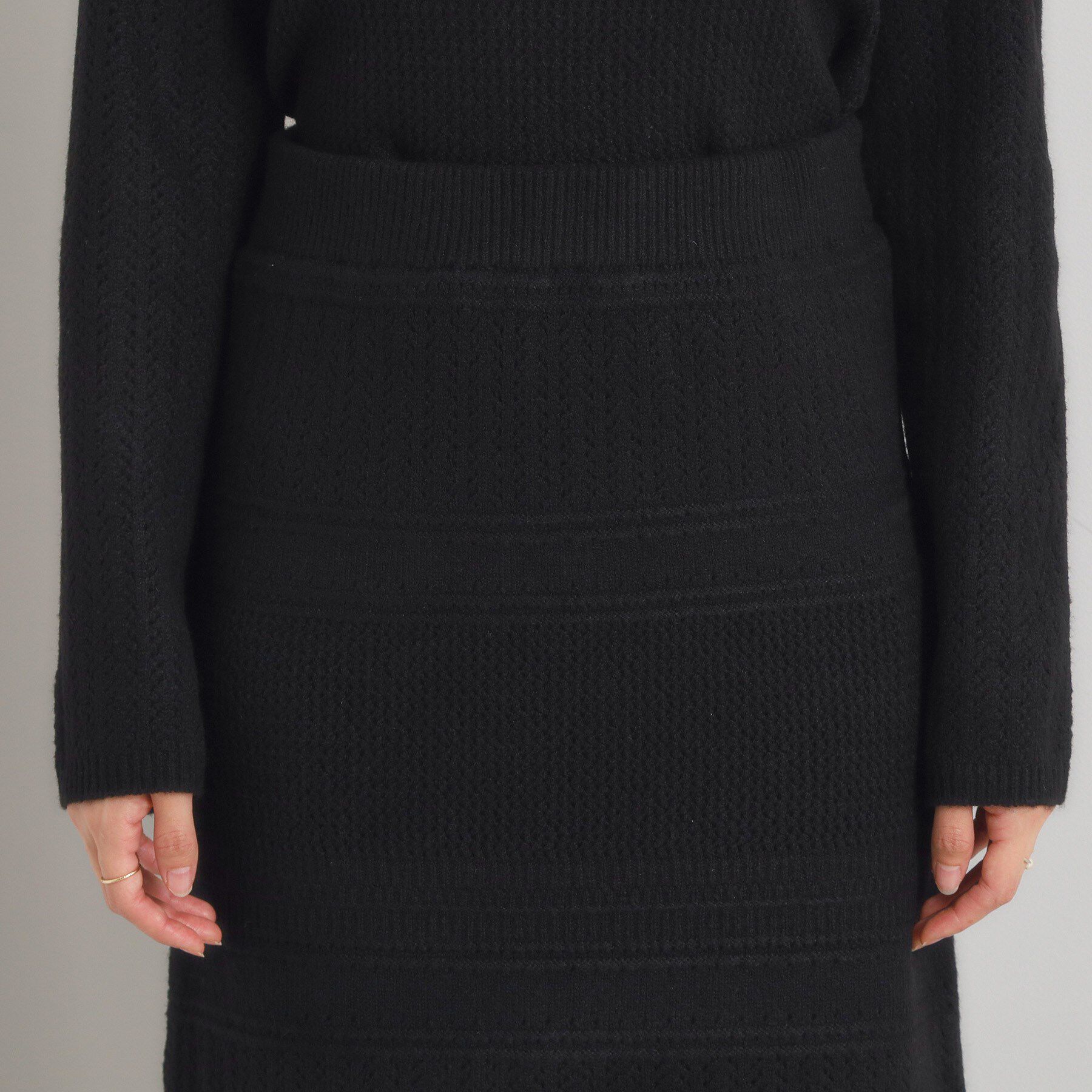 ITS&rsquo;DEMO「【手洗い可／セットアップ可】柄編みニットスカート」|スカート|