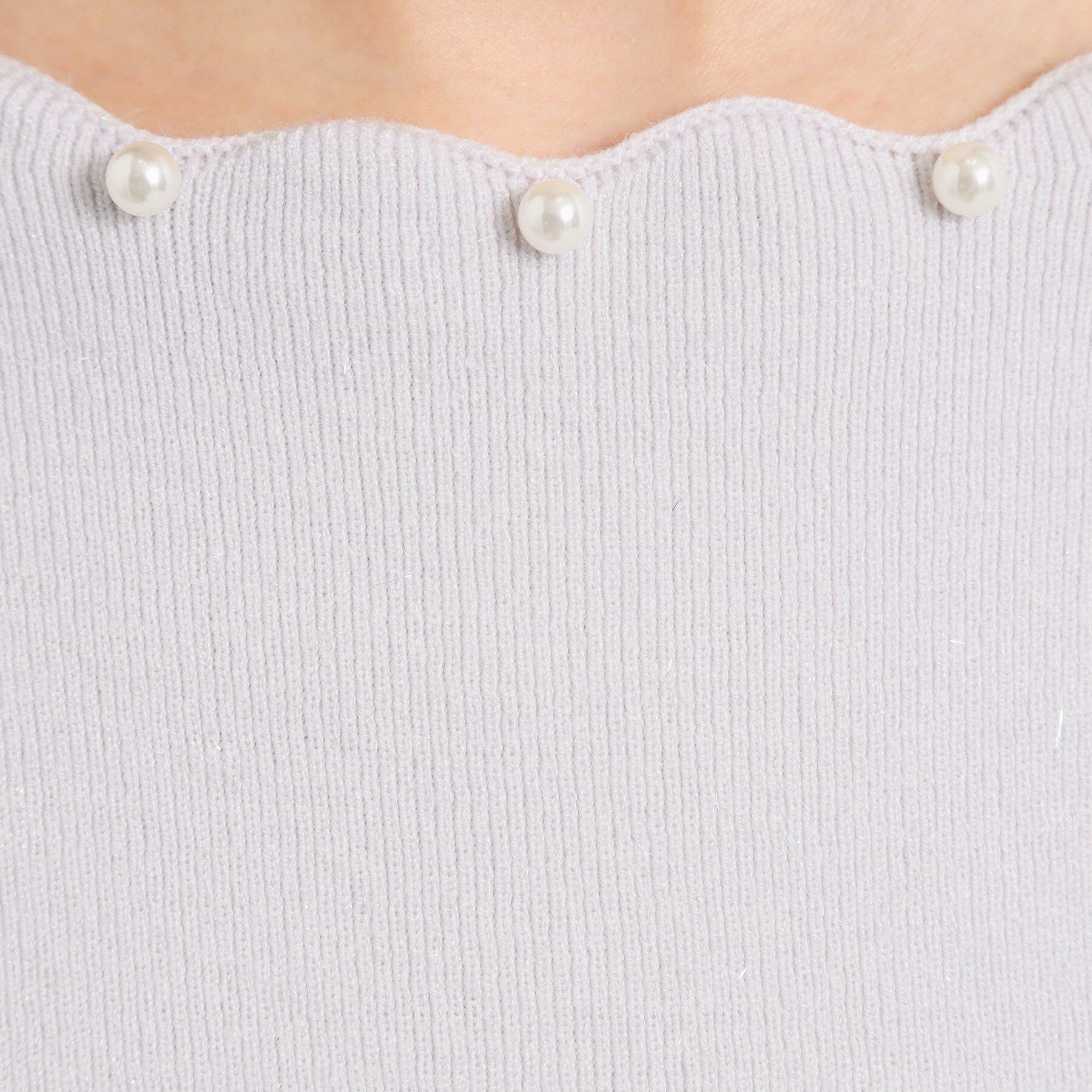 ITS&rsquo;DEMO「【手洗い可】スカラップパール調ラメニット」|ニット・セーター|