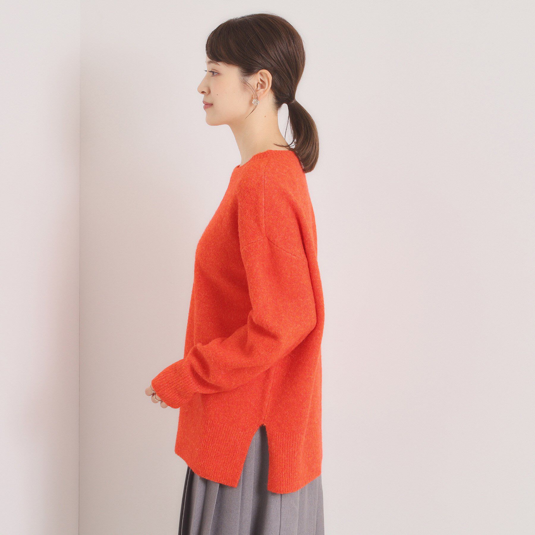 ITS&rsquo;DEMO「【洗濯機OK】ミックスヤーンクルーニット」|ニット・セーター|