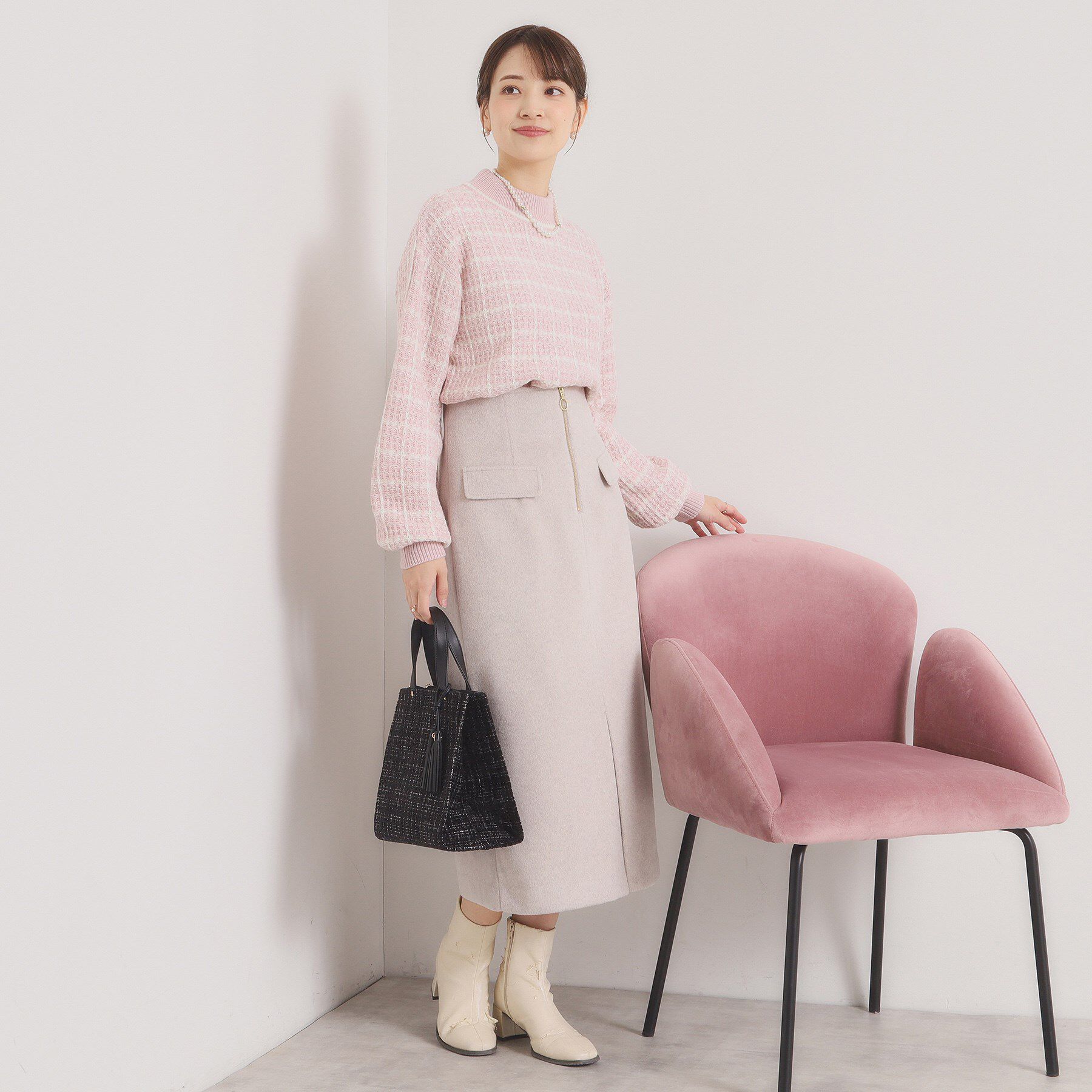 ITS&rsquo;DEMO「【手洗い可】ツイードニット」|ニット・セーター|