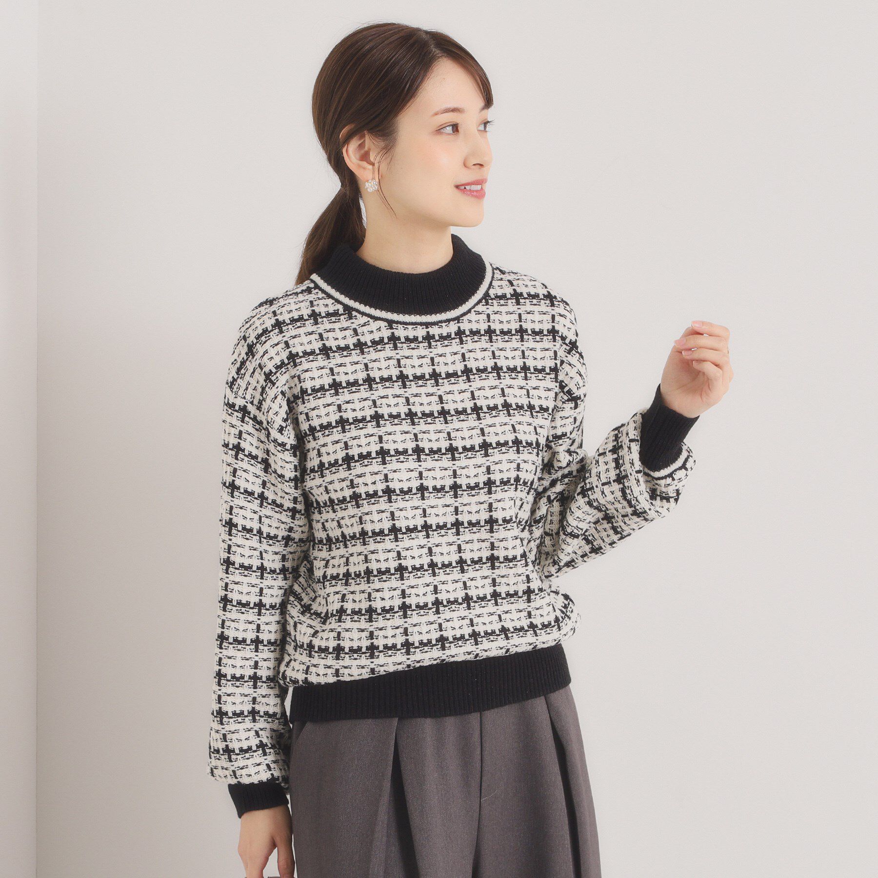 ITS&rsquo;DEMO「【手洗い可】ツイードニット」|ニット・セーター|