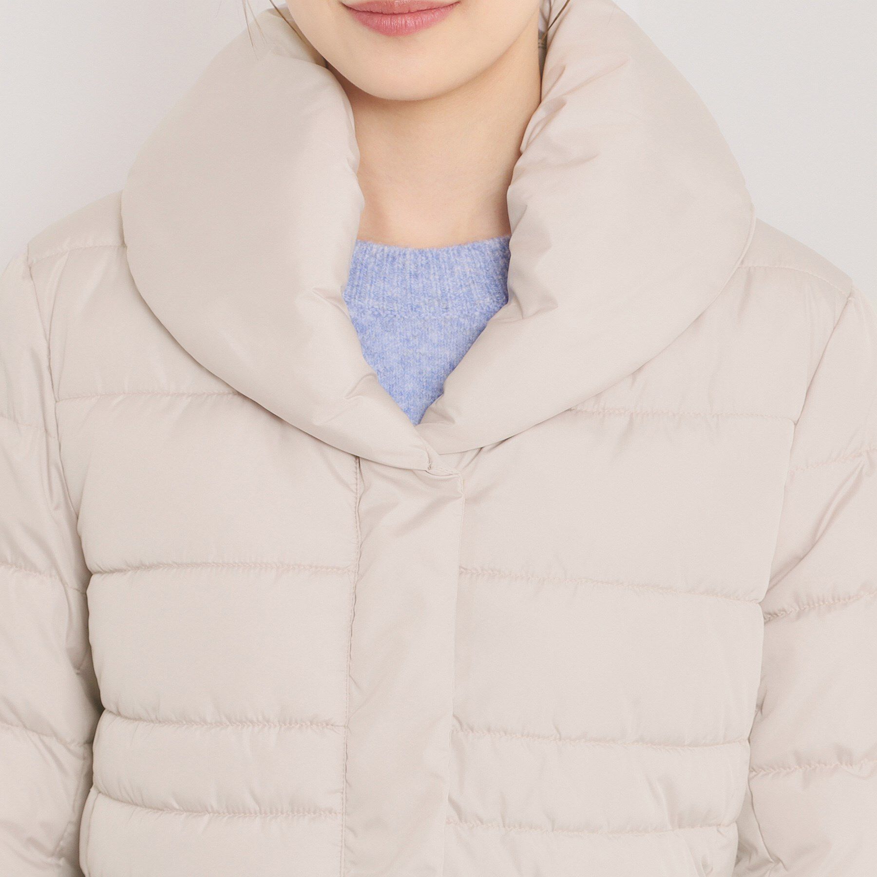 ITS&rsquo;DEMO「【撥水加工】ショールカラー中綿ミディ丈コート」|ダウン|